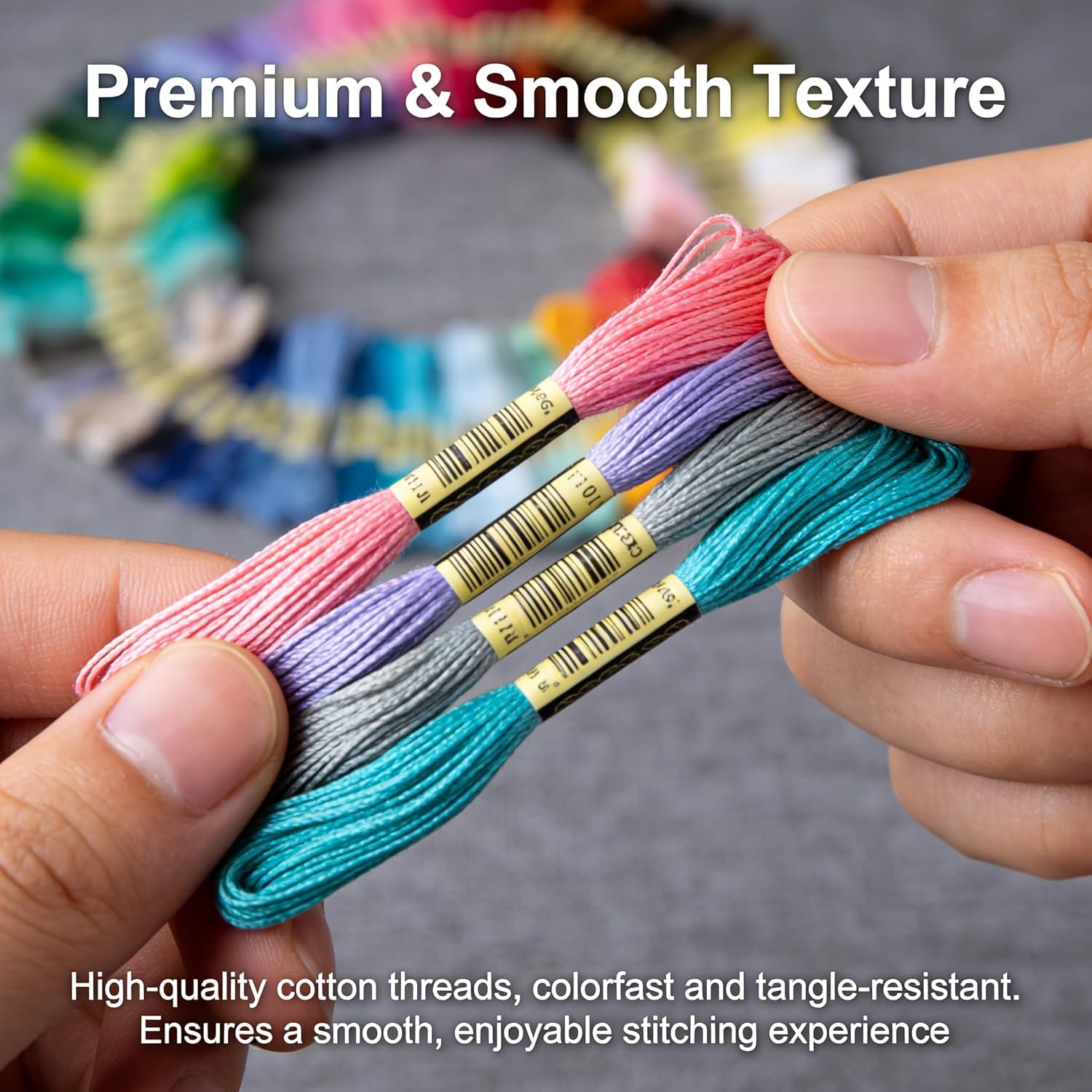 36 ColorsEmbroidery Thread Floss, 100% Long-Staple Cotton Cross Stitch Thread - Colorfast Sewing Thread for Hand Embroidery, Friendship Bracelets, DIY Crafts, Crochet Kit Supplies image 6