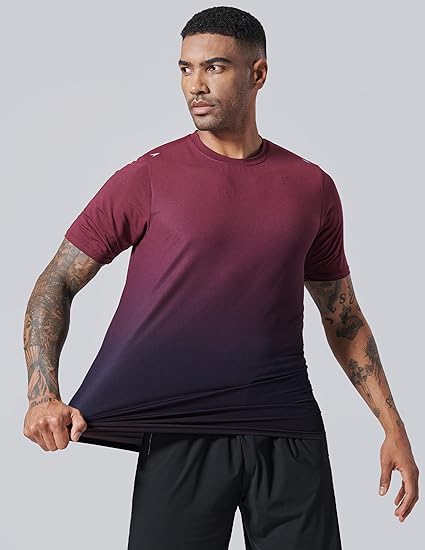 5 Pack Men’s Active Quick Dry Crew Neck T Shirts | Athletic Running Gym Workout Short Sleeve Tee Tops Bulk image 5