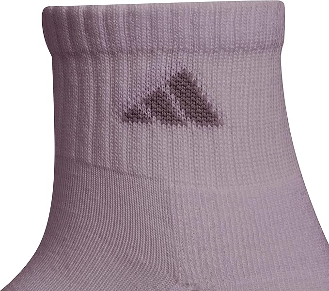 adidas Women's Athletic Cushioned Quarter Ankle Socks (6 Pairs) Durable & Comfortable image 3