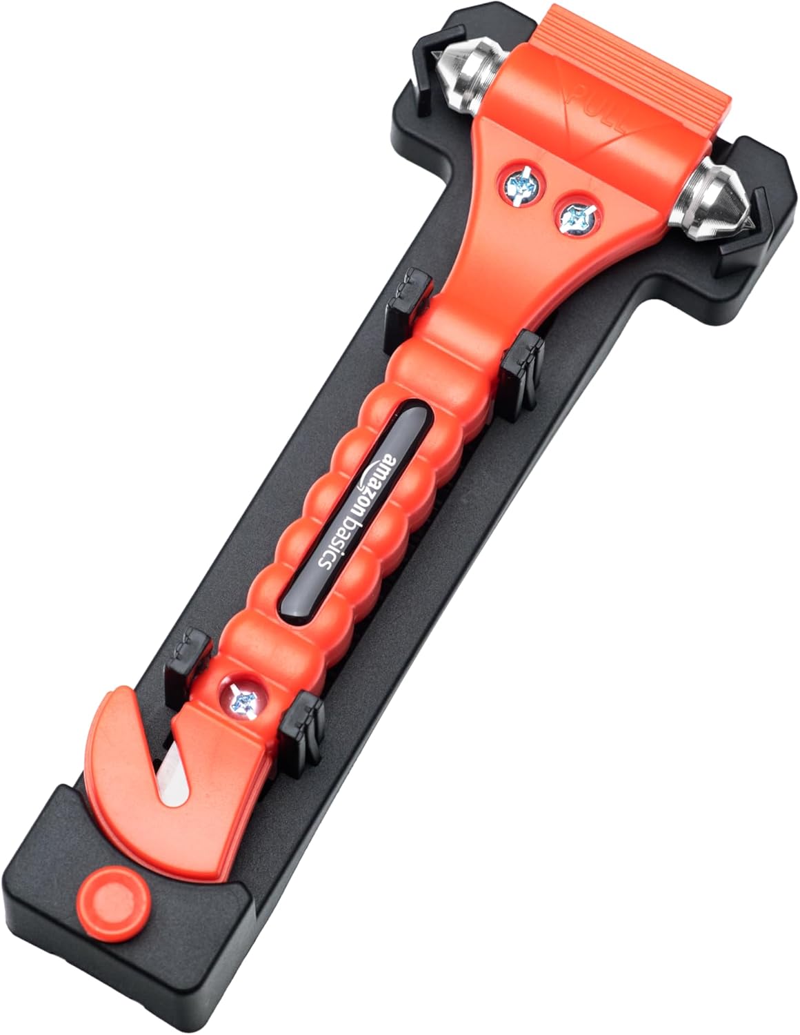 Amazon Basics Emergency Escape Tool, Window Breaker and Seatbelt Cutter, Car Safety Hammer with Protective Bracket, Bright Orange, 2 Pack, SW-835 image 4