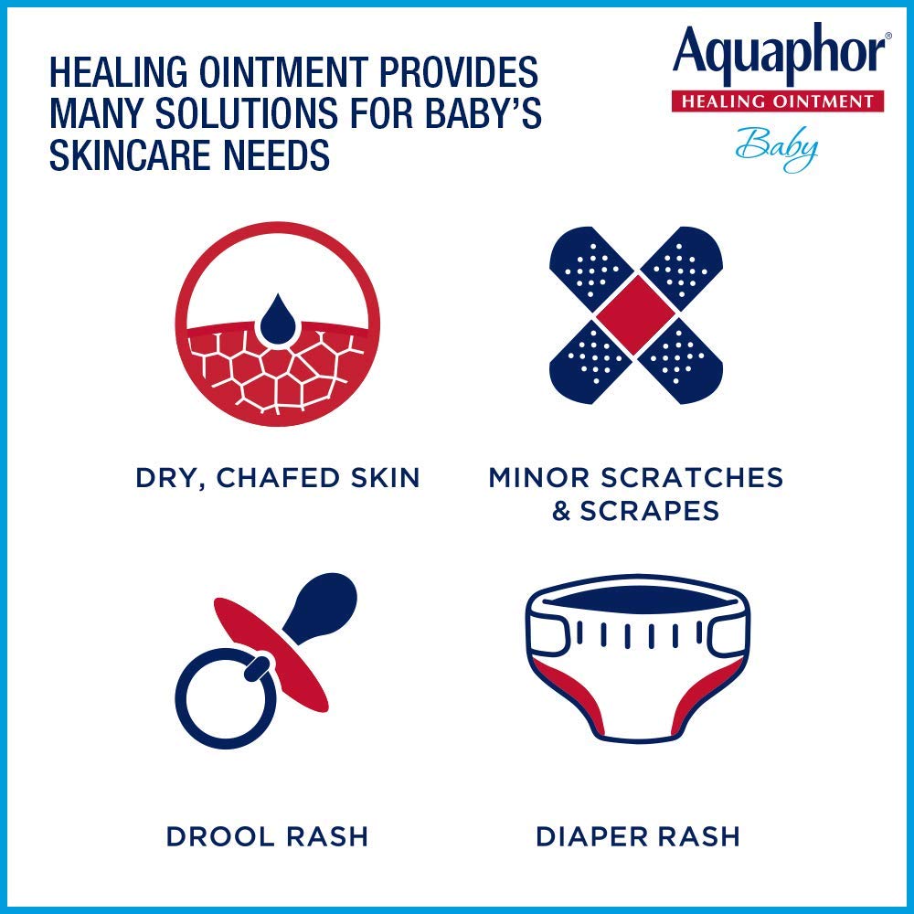 Aquaphor Baby Healing Ointment Advanced Therapy Skin Protectant, Dry Skin and Diaper Rash Ointment, 7 Oz Tube image 5