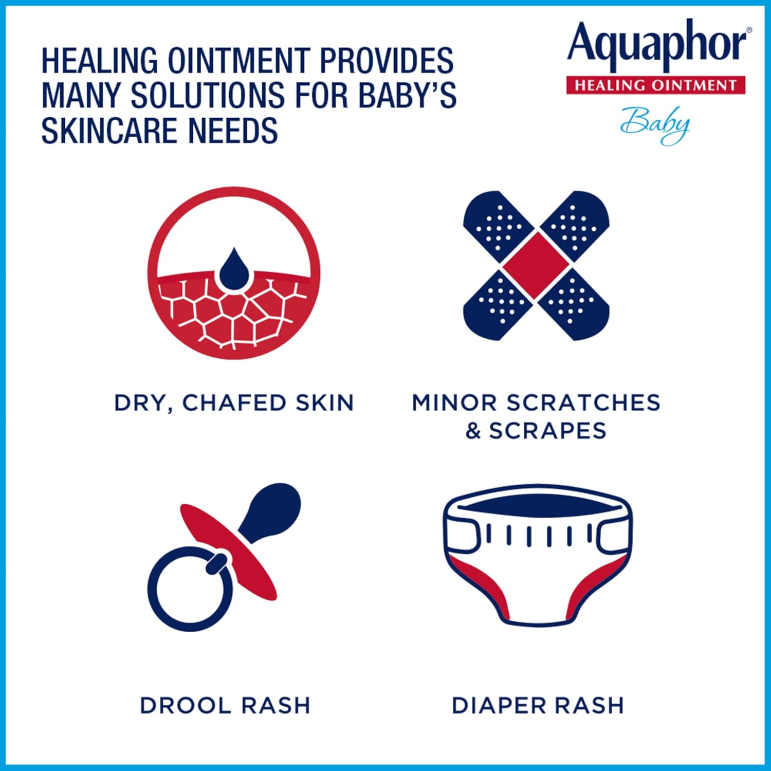 Aquaphor Baby Healing Ointment Advanced Therapy Skin Protectant for Chapped or Dry Skin, Drool Rash and Diaper Rash Ointment, Hypoallergenic Baby Essentials, Travel Size, 0.35 Oz Tube, Pack of 2 image 4