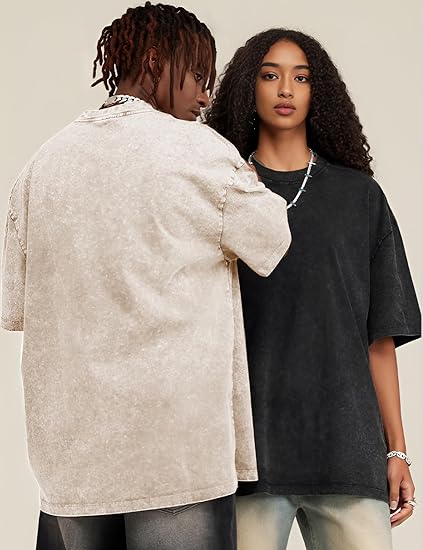 Arssm Men Oversized T Shirts Vintage Tee Loose Fit Short Sleeve Casual Streetwear Baggy Washed Unisex Tops image 3