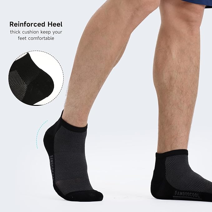 BAMBOO COOL Men's Athletic Ankle Socks image 4