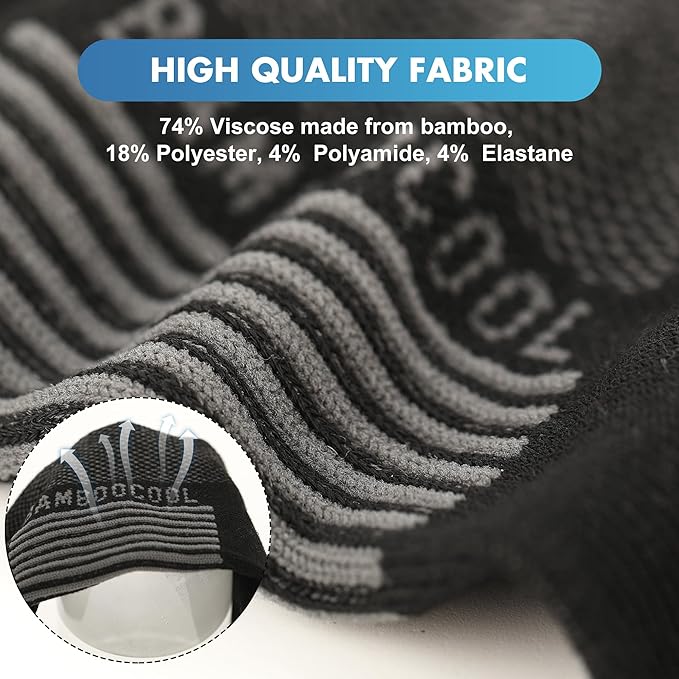 BAMBOO COOL Men's Athletic Ankle Socks image 5