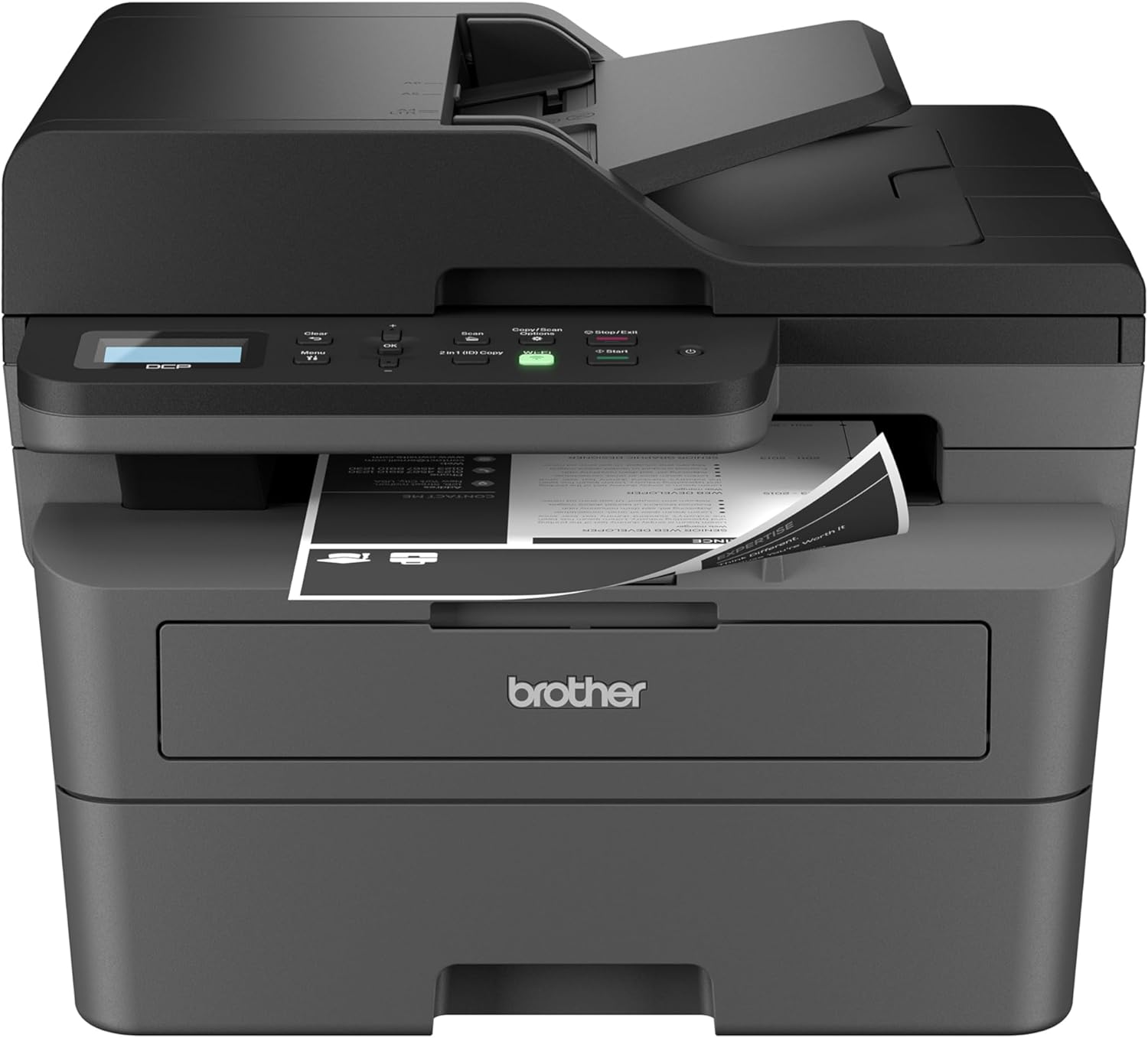 Brother DCP-L2640DW Wireless Compact Monochrome Multi-Function Laser Printer with Copy and Scan, Duplex, Mobile, Black & White | Includes Refresh Subscription Trial(1), Works with Alexa | 36 Ppm, 50-Page Adf, 250-Sheet Tray, Automatic Duplex, Dual-Band WI