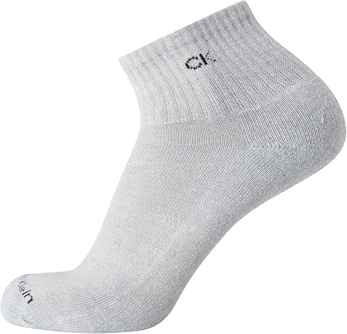 Calvin Klein Mens Quarter Socks - 12 Pack Soft Cushioned Stretch Performance Breathable Quarter Cut Athletic Socks for Men image 5