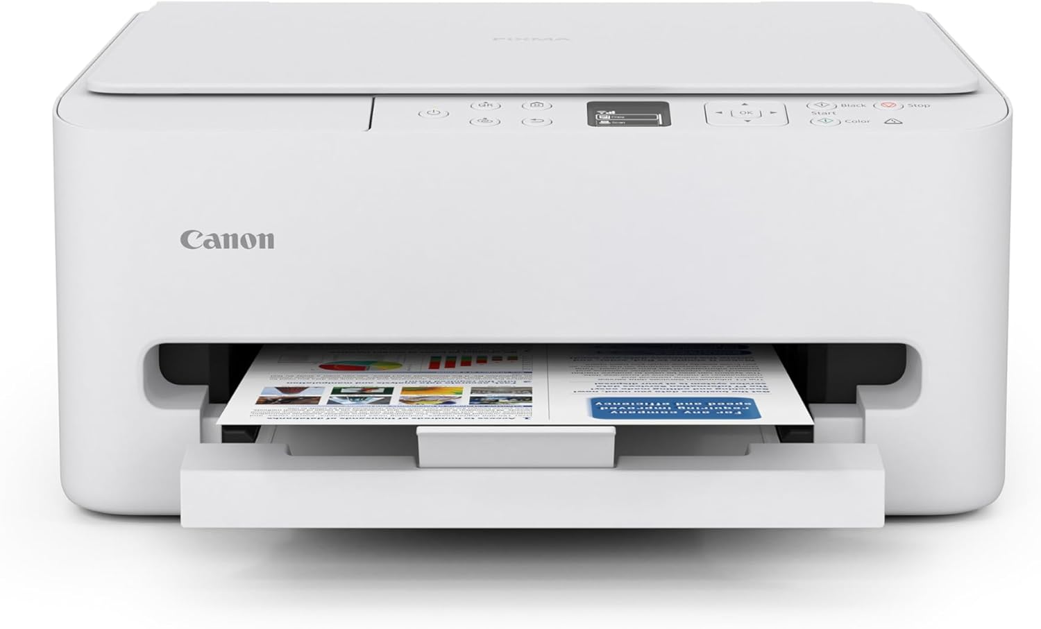 Canon PIXMA TS6520 Wireless Color Inkjet Printer Duplex Printing, White – Home Printer with Copier/Scanner, 1.42” OLED Display, Intuitive Control Panel, Compact Design | Auto 2-Sided, 1.42 OLED, WI-FI and Airprint and Mopria, 1200x1200 Dpi, 100-Sheet Tray