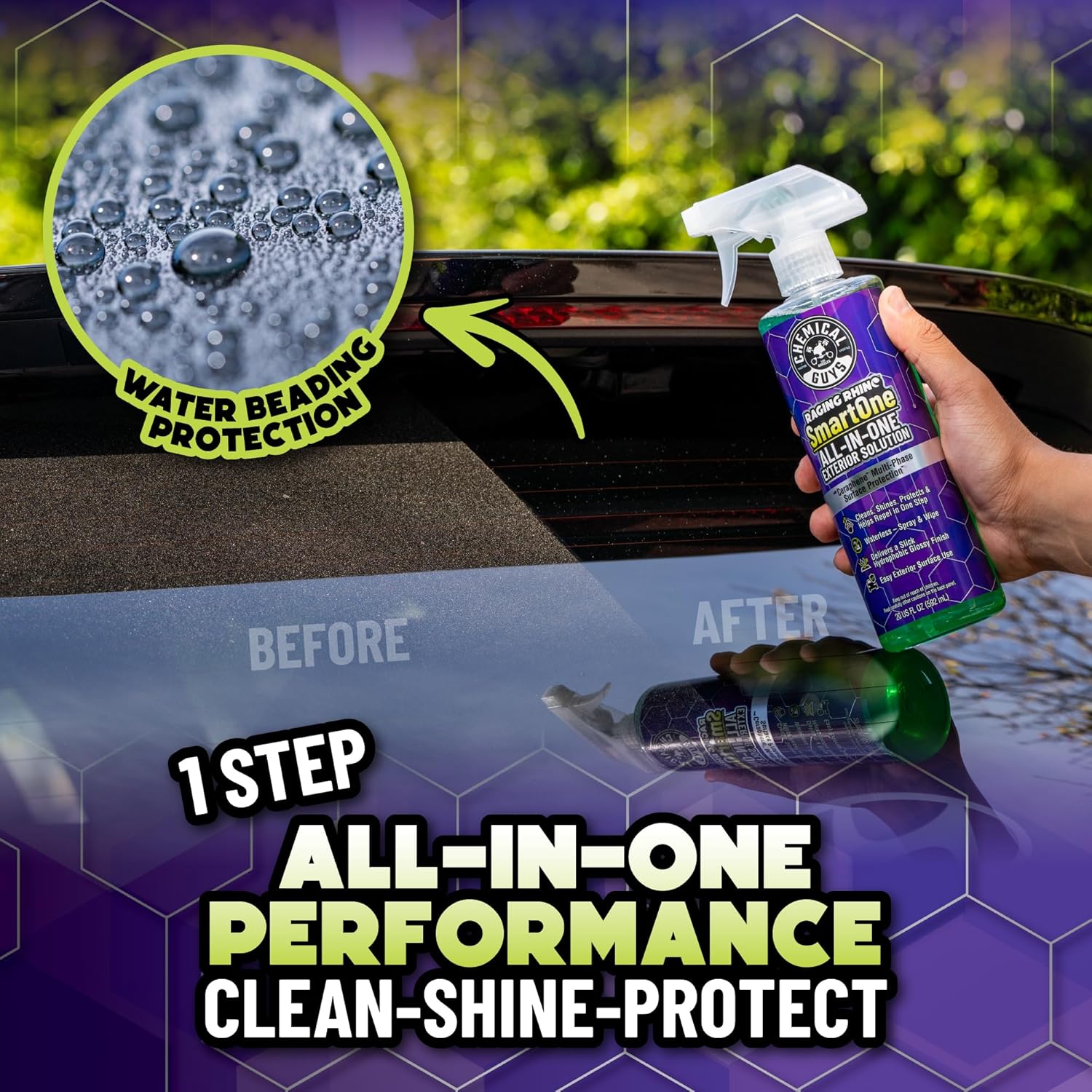 Chemical Guys Raging Rhino SmartOne 2 Pack With Storage Bag All In One Exterior Spray Microfiber Towels Giftable Waterless Wash And Quick Detail Set image 5