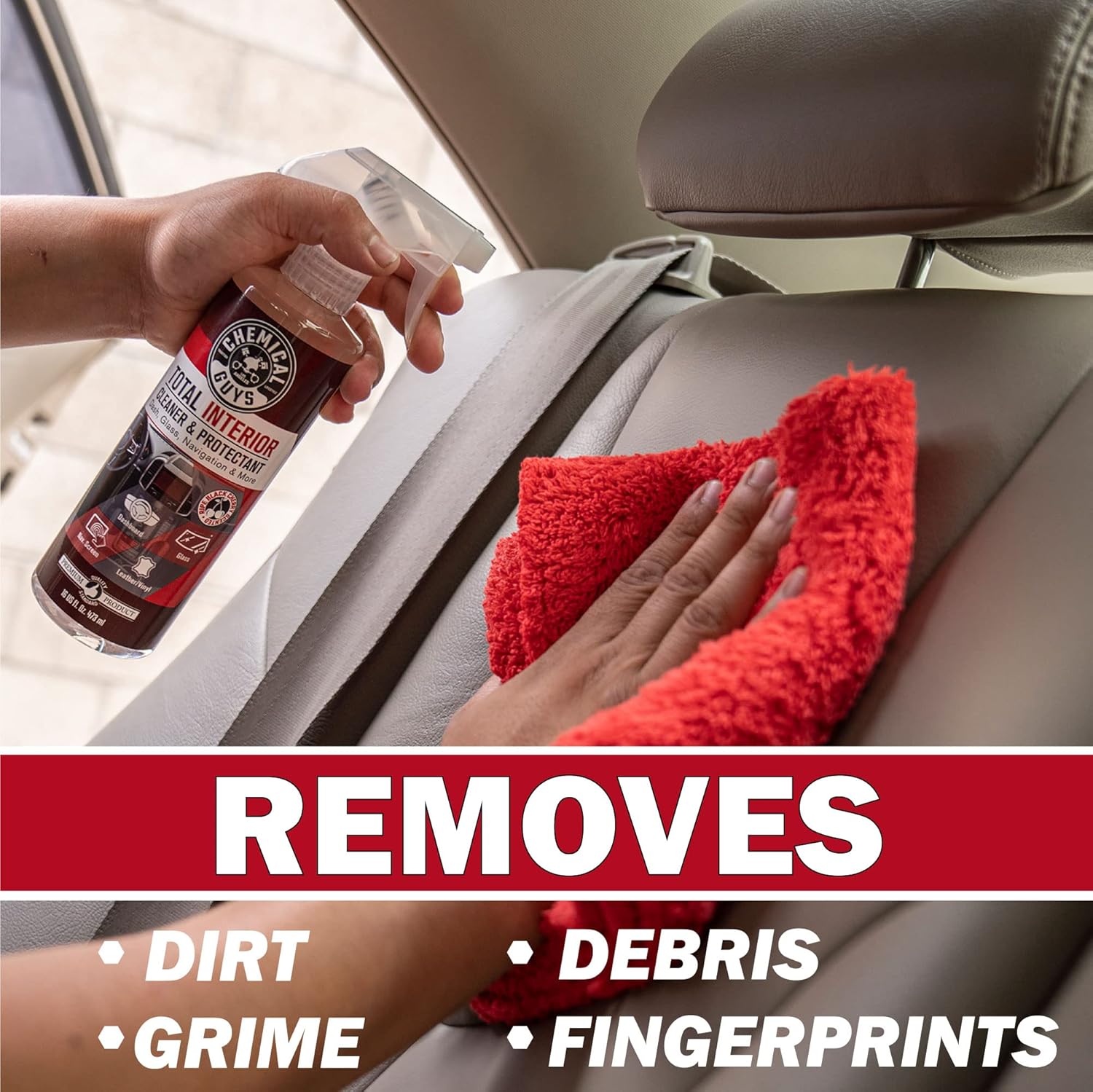 Chemical Guys Total Interior Cleaner & Protectant - Black Cherry, Car Cleaning Spray, Cleans and Protects Leather, Vinyl, Plastic, Rubber, and Glass, Safe for Trucks, SUVs, Jeeps, RVs & More - 16 oz image 3