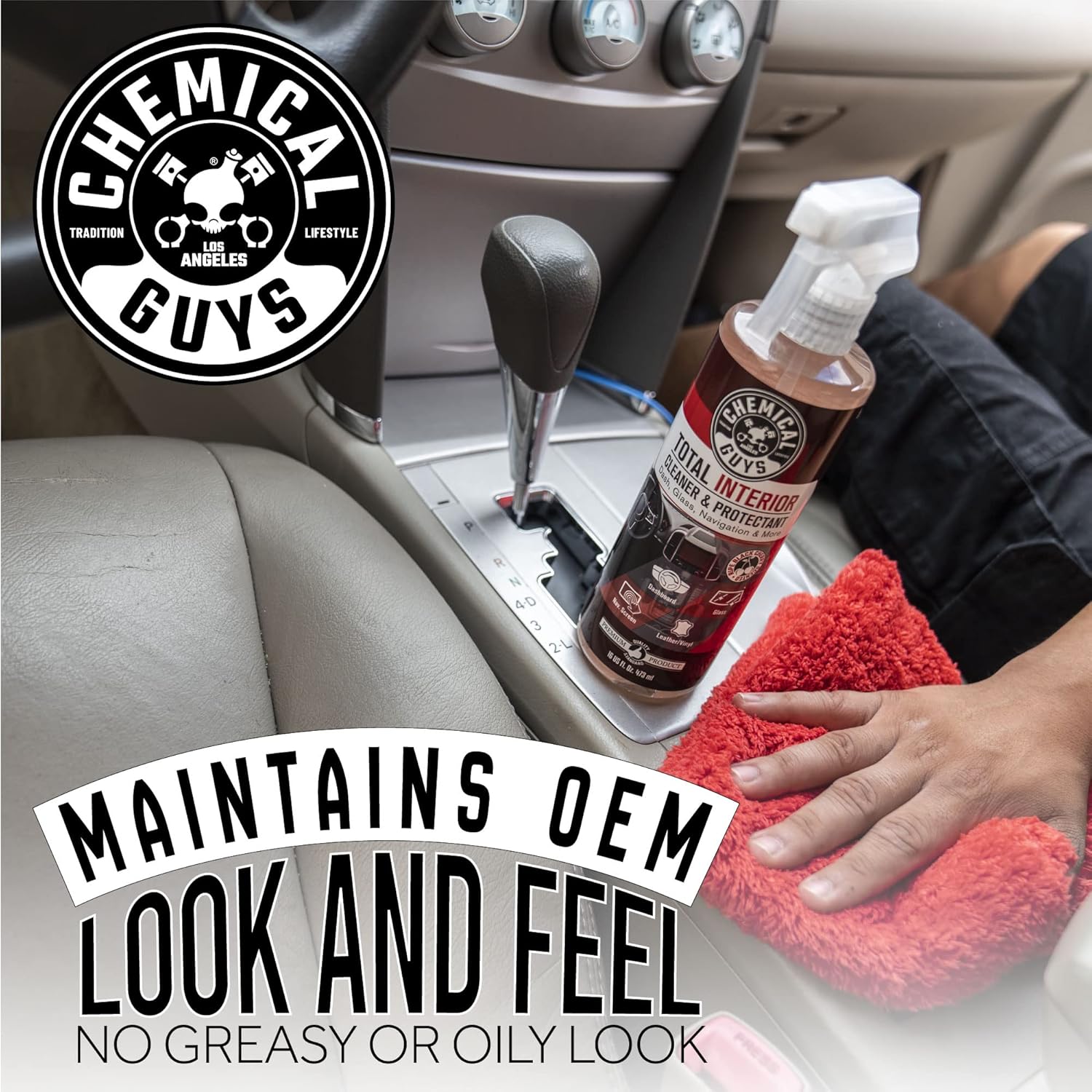 Chemical Guys Total Interior Cleaner & Protectant - Black Cherry, Car Cleaning Spray, Cleans and Protects Leather, Vinyl, Plastic, Rubber, and Glass, Safe for Trucks, SUVs, Jeeps, RVs & More - 16 oz image 5