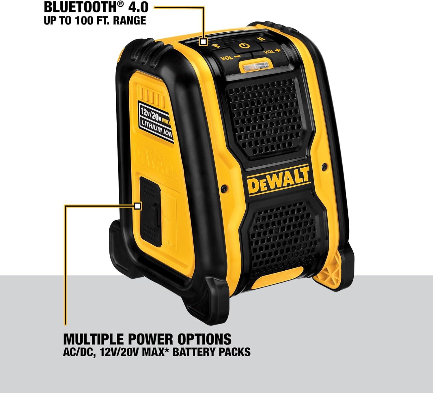 DEWALT 20V MAX Power Tools, 9 Cordless Tool Combo, Impact and Drill Driver, Oscillating Tool, Grinder,Circular and Reciprocating Saw,Right Angle Drill,Speaker,LED Light, 2 Batteries,Charger (DCK940D2) image 5
