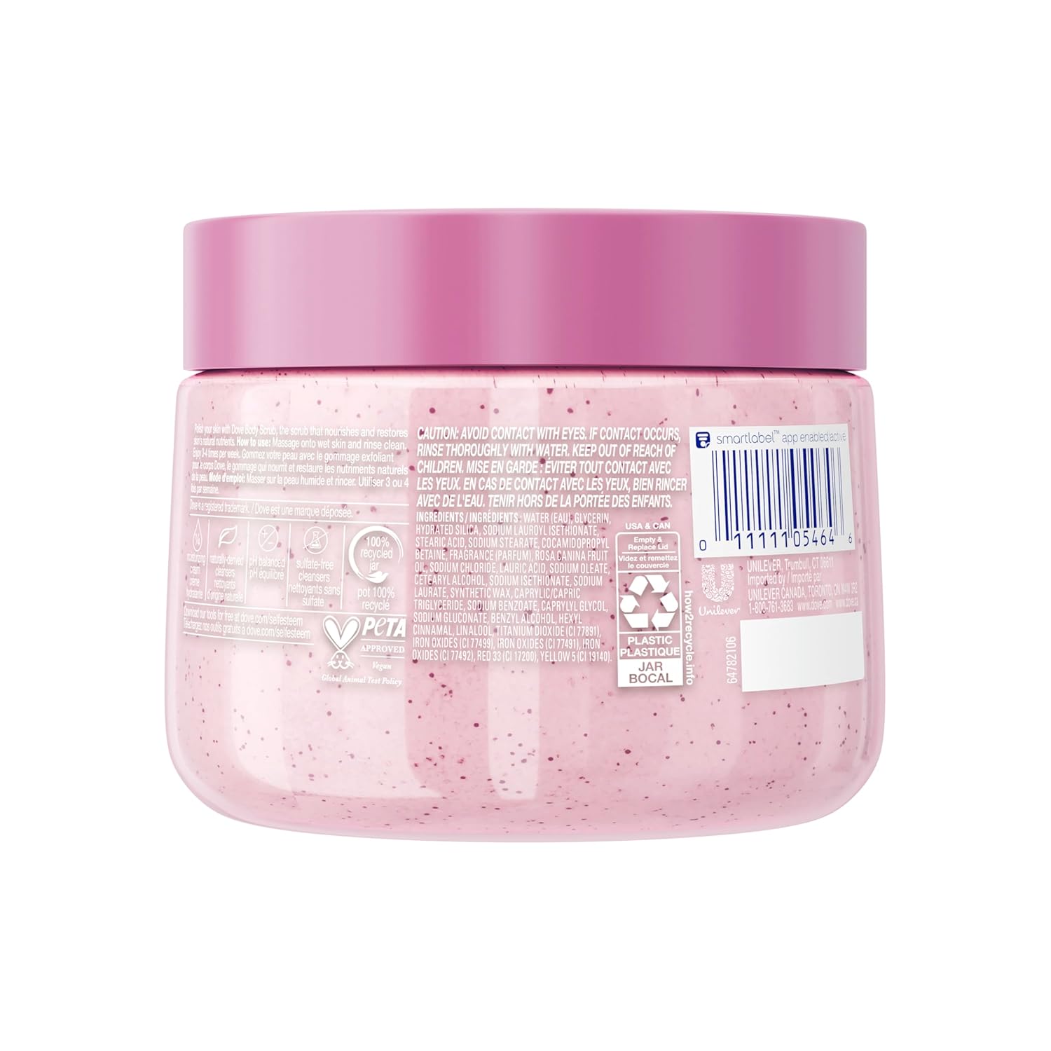 Dove Himalayan Salt & Rose Oil Body Scrub Exfoliates and Deeply Nourishes for Smooth, Radiant Skin 15 oz image 2