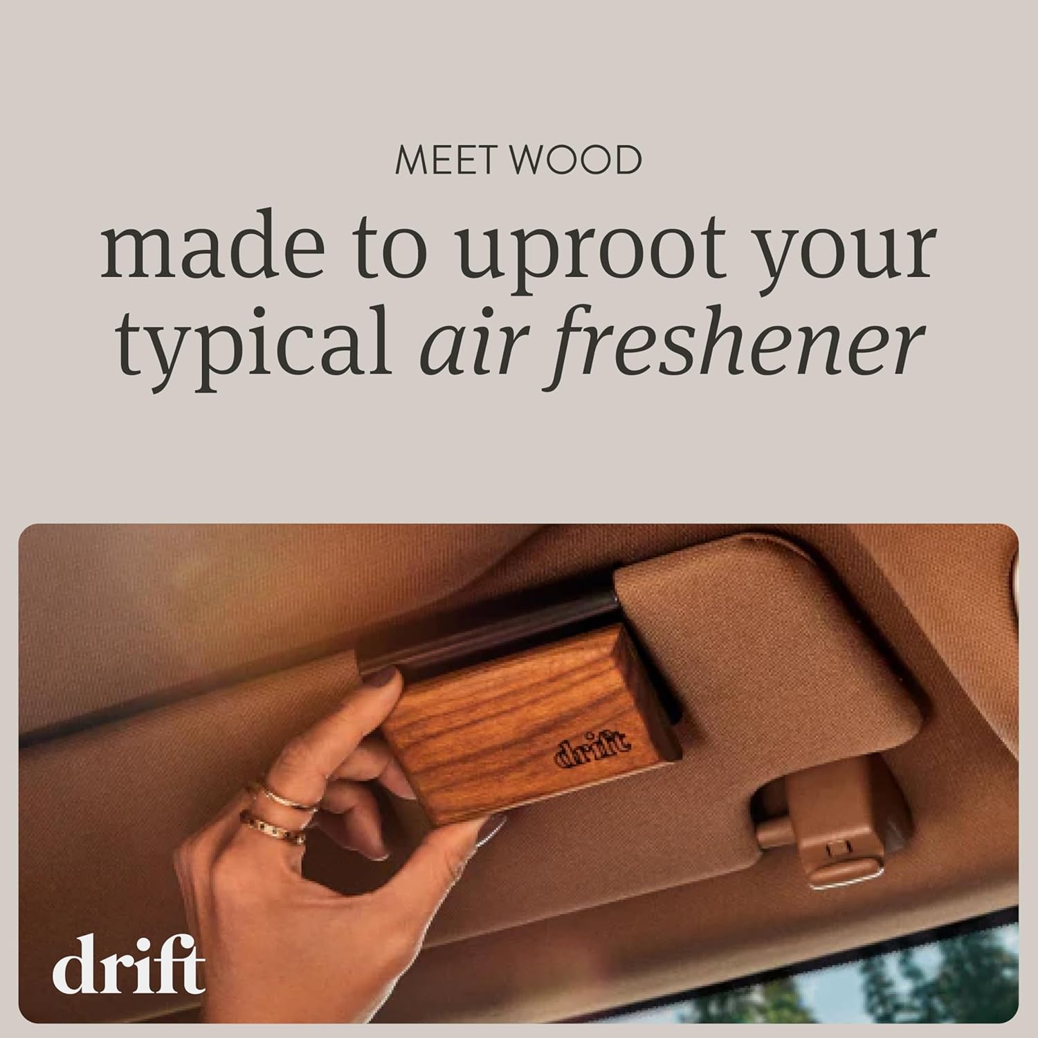 Drift Car Air Freshener - The Original Wood Air Freshener - Car Odor Eliminator - Long Lasting Scent - Auto Accessories - Metal Clip - Essential Oils - Clean Ingredients - Cabana Scent Starter Kit image 2