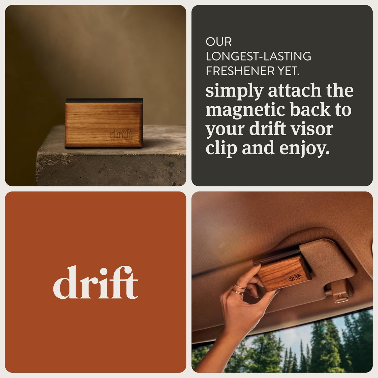 Drift Car Air Freshener Starter Kit - Wooden Deodorizer - Vehicle Odor Remover - Auto Scent Diffuser - Long-Lasting Car Freshening - Variety 3 Pack - CLIP INCLUDED image 4