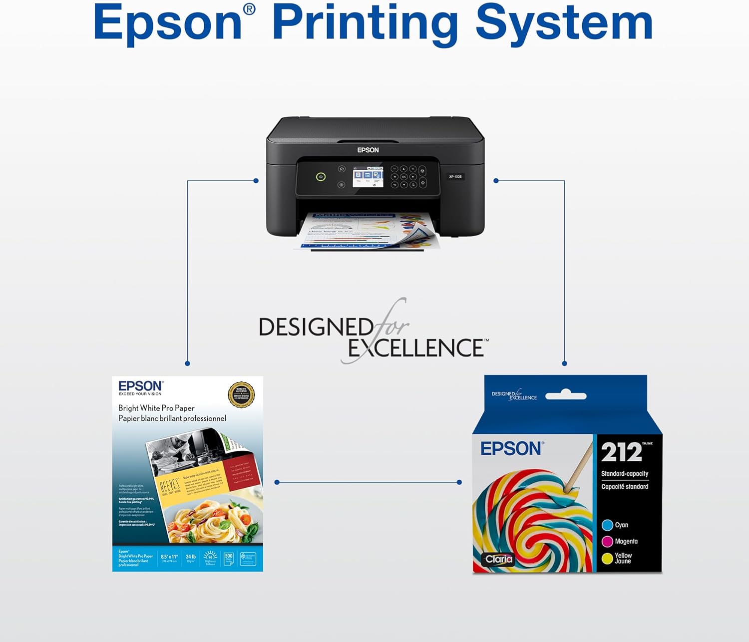 EPSON 212 Claria Ink Standard Capacity Black & Color Cartridge Combo Pack (T212120-BCS) image 6
