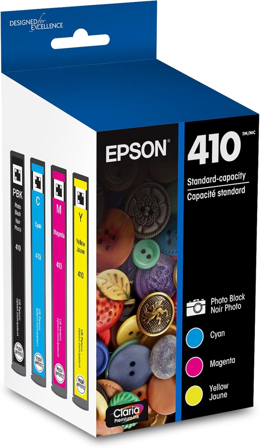 EPSON 410 Claria Premium Ink High Capacity Black & Standard Color Cartridge Combo Pack (T410XL-BCS)