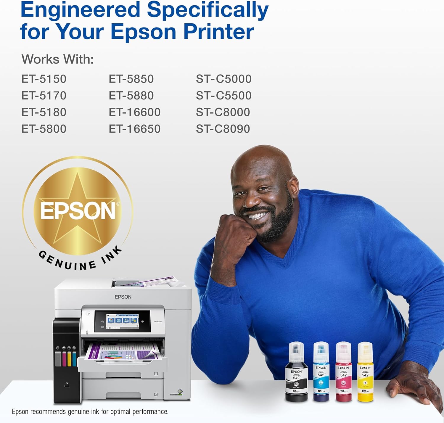 EPSON 542 EcoTank Pro Ink Ultra-high Capacity Bottle Black (T542120-S) Works with ET-5150, 5170, 5180, 5800, 5850, 5880, 16600, 16650 image 2