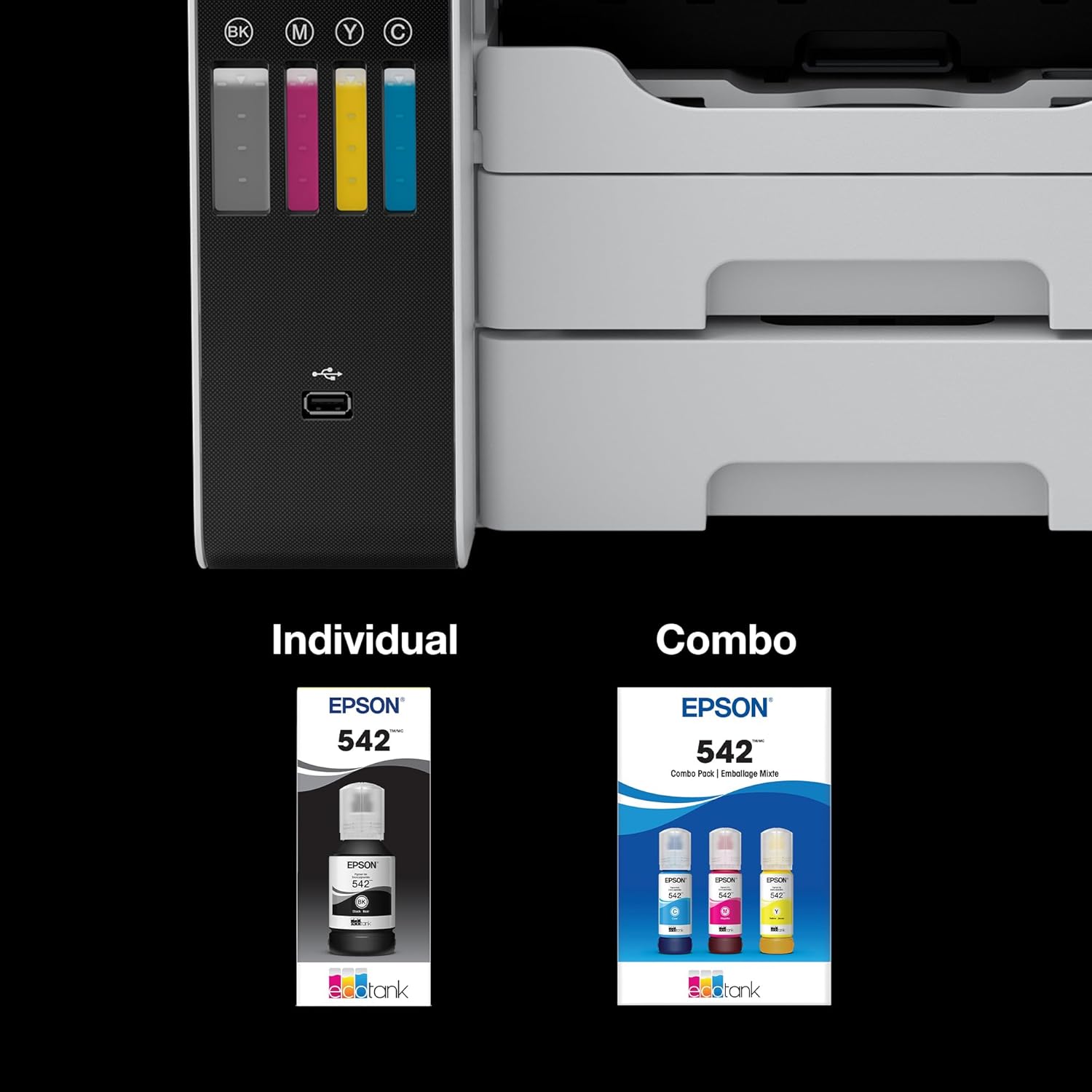 EPSON 542 EcoTank Pro Ink Ultra-high Capacity Bottle Black (T542120-S) Works with ET-5150, 5170, 5180, 5800, 5850, 5880, 16600, 16650 image 5