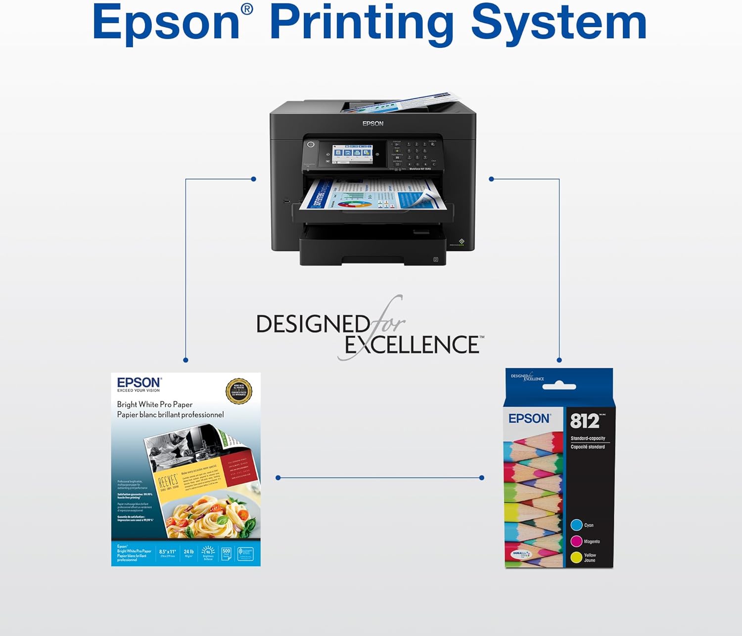 EPSON 812 DURABrite Ultra Ink High Capacity Black & Standard Color Cartridge Combo Pack (T812XL-BCS) image 6