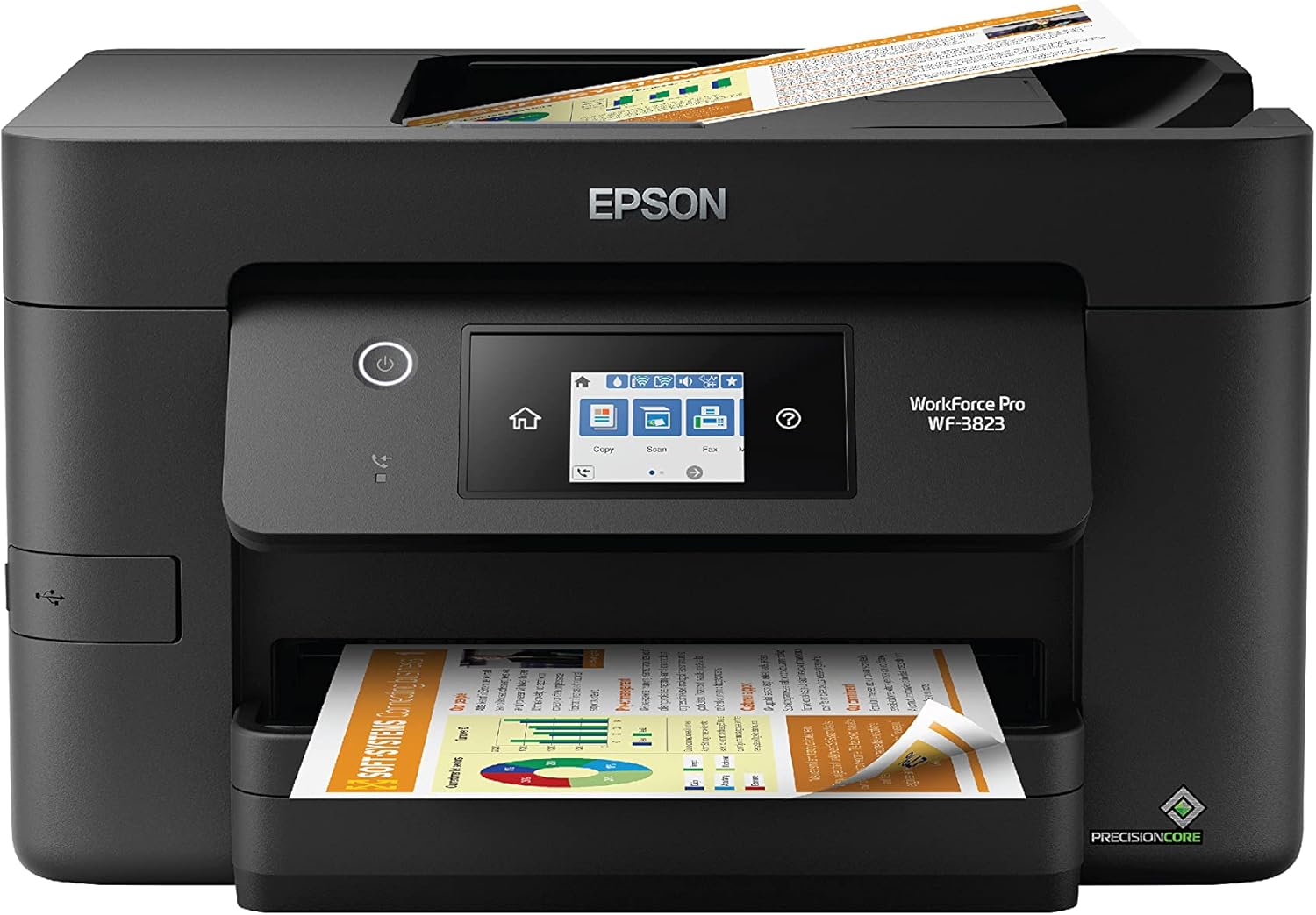 Epson Workforce Pro WF-3823 Wireless All-in-One Printer with Auto 2-Sided Printing, 35-Page ADF, 250-Sheet Paper Tray and 2.7" Color Touchscreen