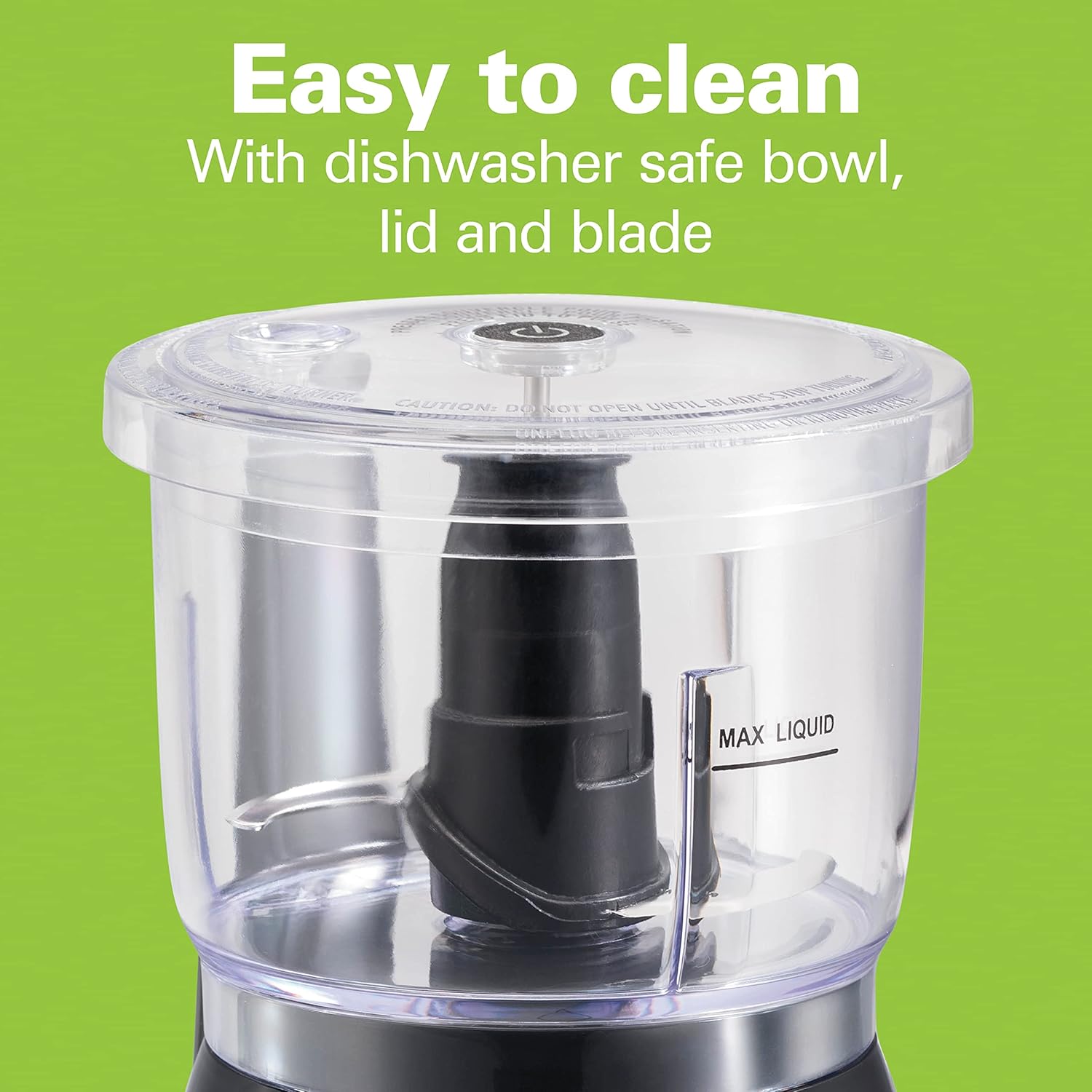 Hamilton Beach Electric Vegetable Chopper & Mini Food Processor, 3-Cup, 350 Watts, for Dicing, Mincing, and Puree, Black (72850) image 5