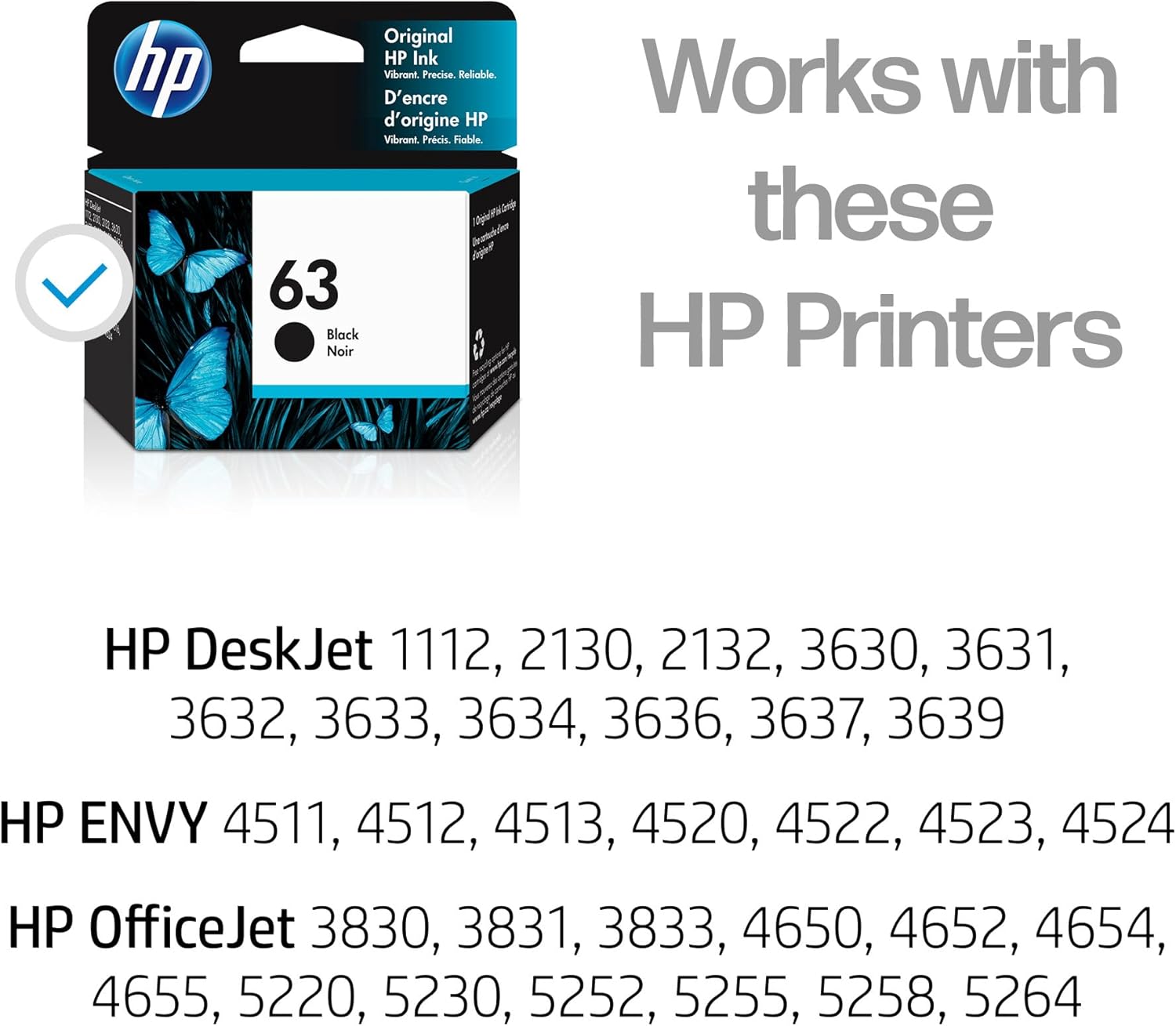 HP 64 Black & Tri-Color Ink Cartridges Printers (Combo Pack) - X4D92AN image 2