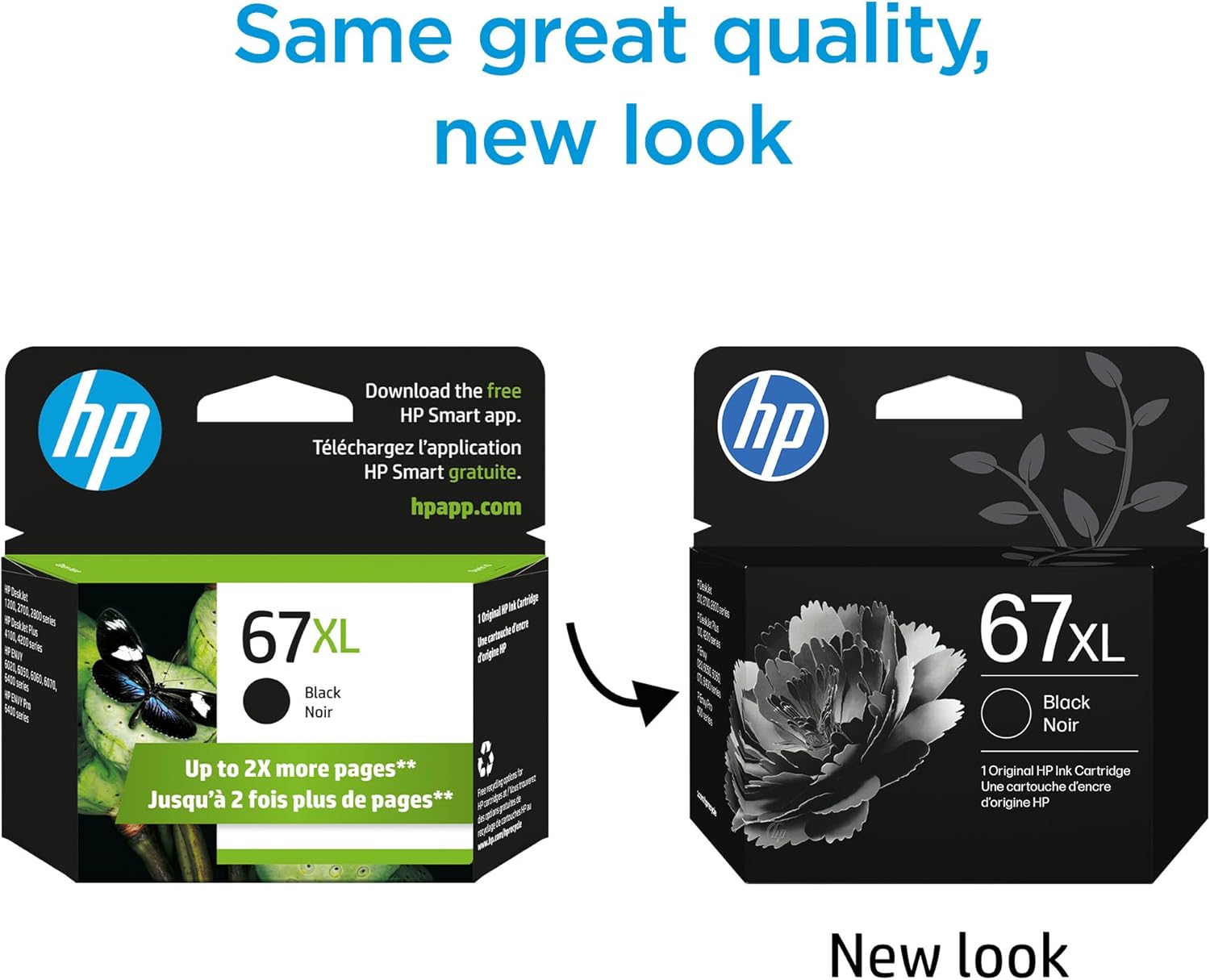 HP 67XL Black High-Yield Ink Cartridge | Works with DeskJet 1255, 2700, 4100, Envy 6000, 6400 Series | 3YM57AN image 2