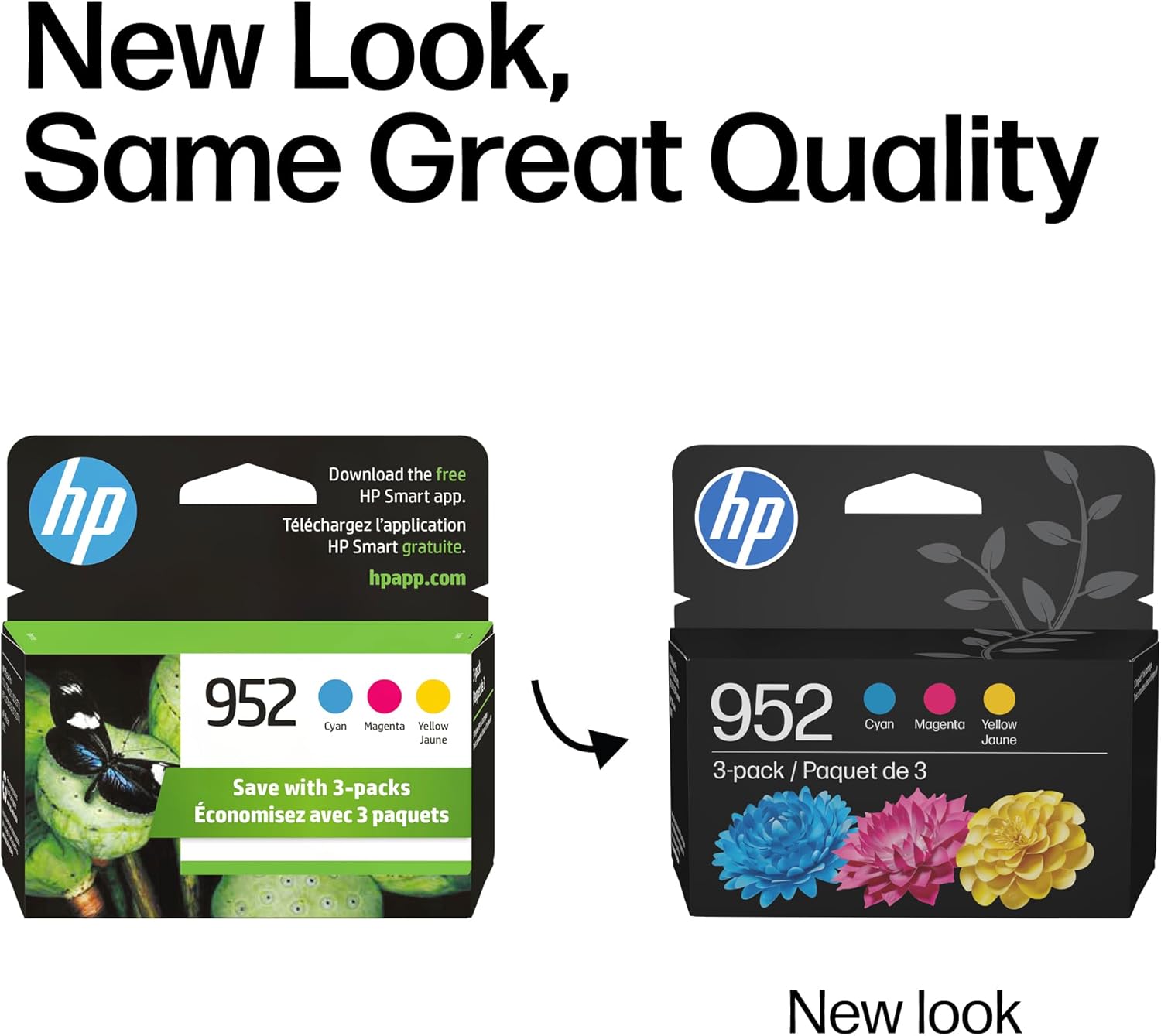 HP 952 Cyan, Magenta, Yellow Ink Cartridges (3-Pack) | N9K27AN image 3