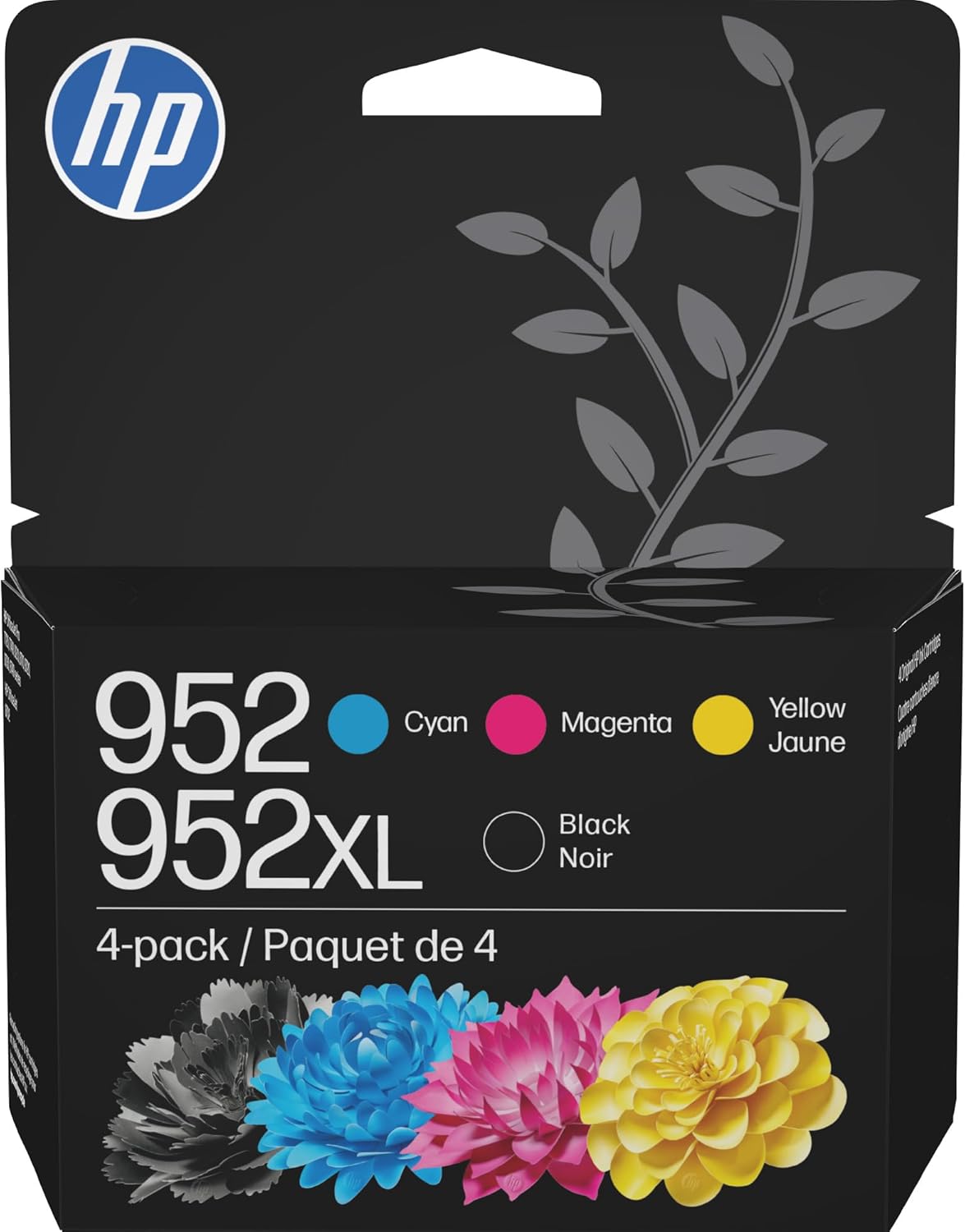 HP 952XL Black + 952 Cyan, Magenta, Yellow Ink | N9K28AN