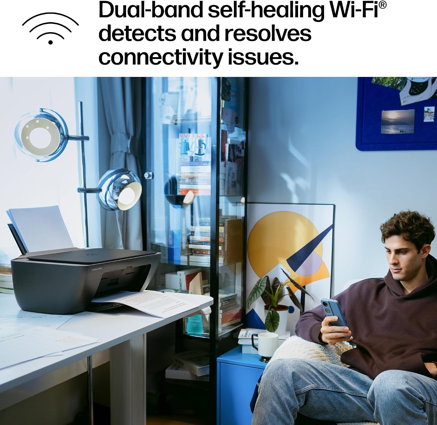 HP DeskJet 2955 Wireless All-in-One Color Inkjet Printer, Scanner, Copier, Best-for-Home, 3 Month Trial of Instant Ink Included, AI-Capable (A24HJA) image 6