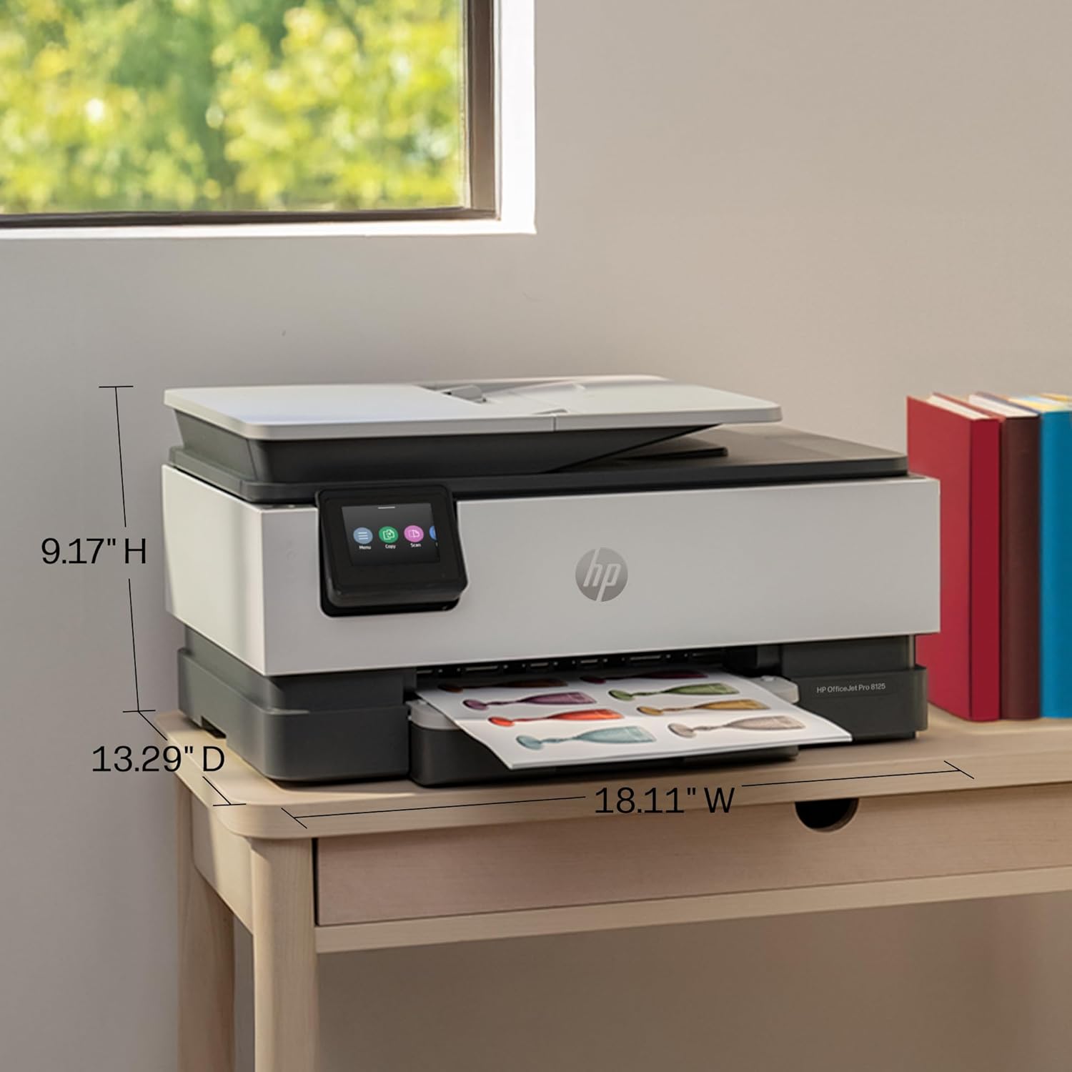 HP OfficeJet Pro 8125 Wireless All-in-One Color Inkjet Printer, Print, Scan, Copy, ADF, Duplex Printing Best-for-Home Office, 3 Month Trial of Instant Ink Included, AI-Capable (C2VJ4A) image 3
