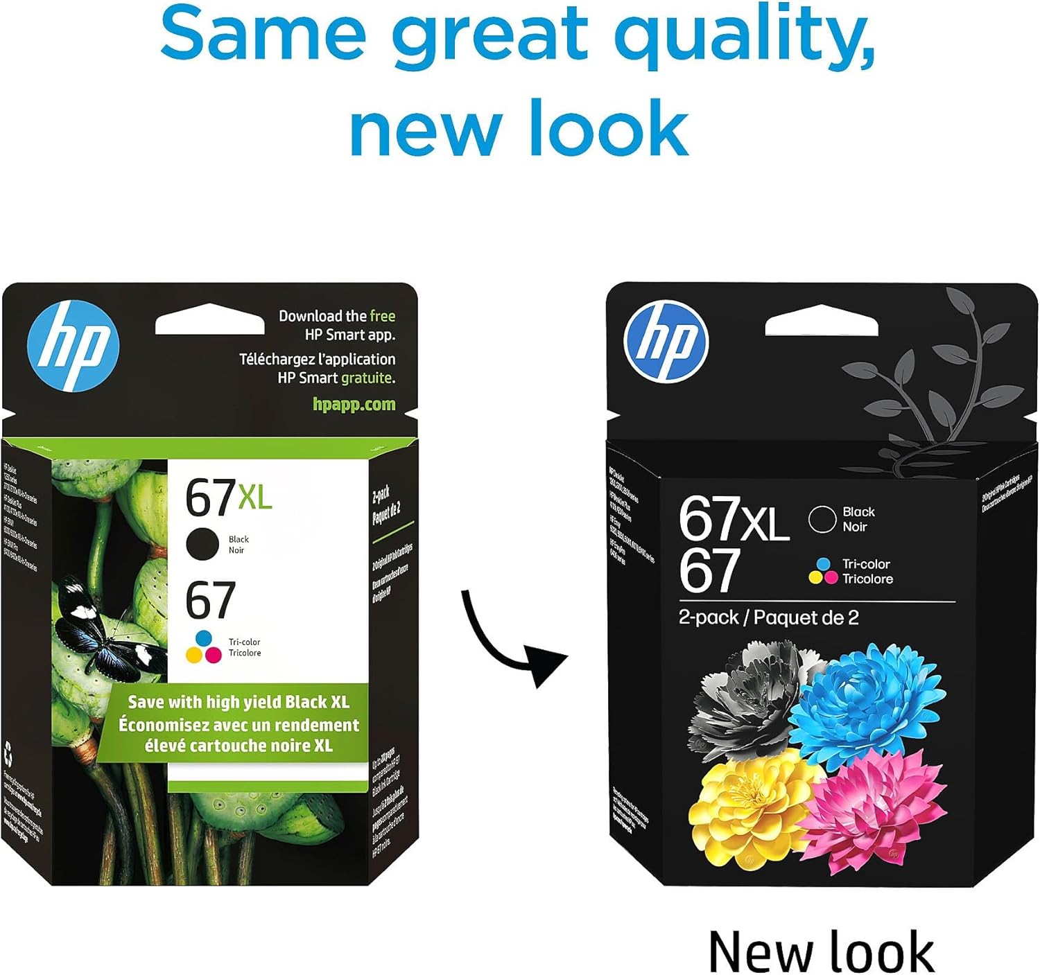 HP Original 67 Tri-Color / 67XL Black Ink Cartridges (2-Pack) | 3YP30AN image 3