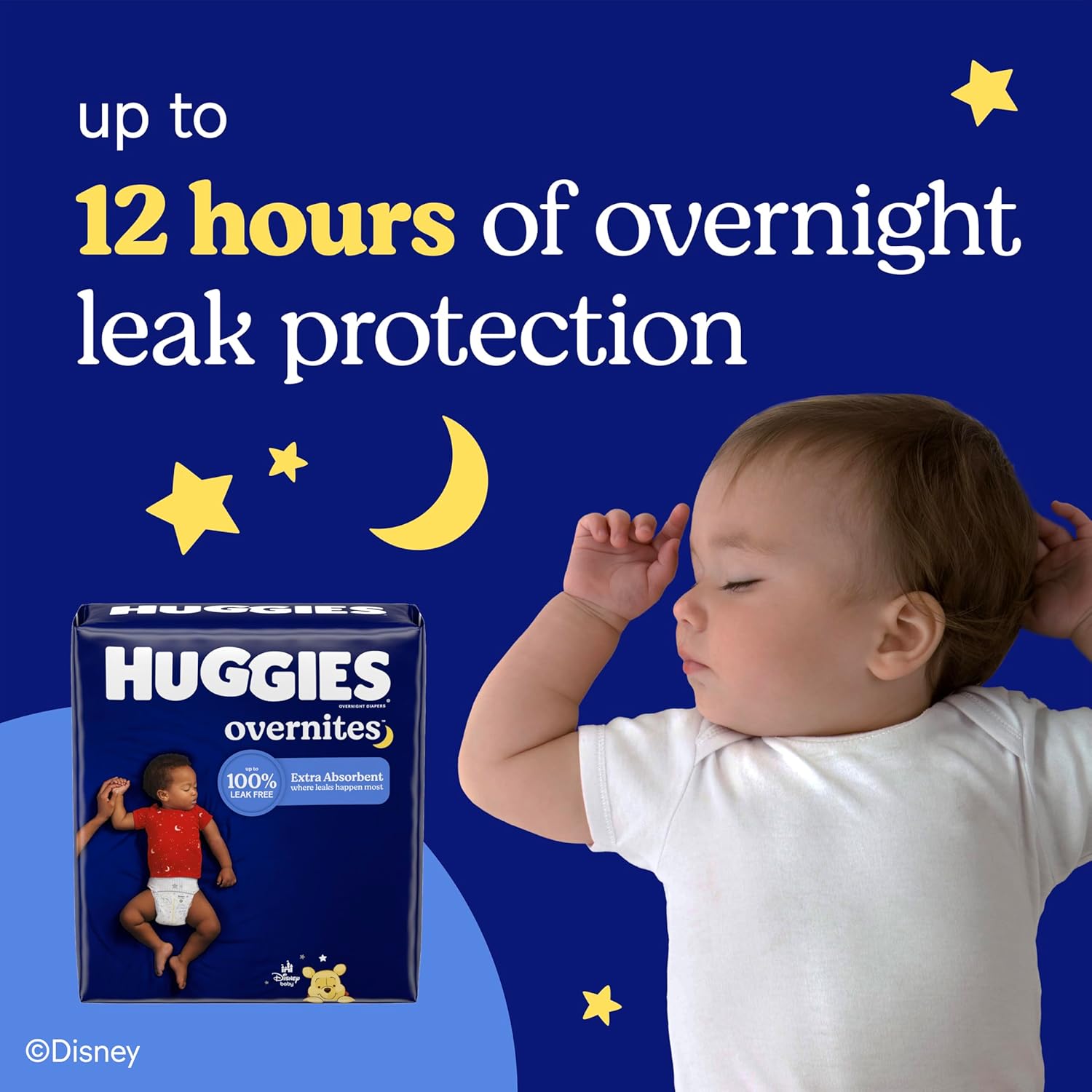 Huggies Size 5 Overnites Baby Diapers: Overnight Diapers, Size 5 (27+ lbs), 100 Ct (2 Packs of 50), Packaging May Vary image 8