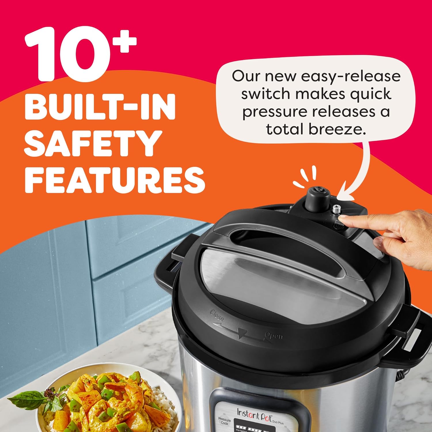 Instant Pot Duo Plus 9-in-1 Multicooker, Pressure Cooker, Slow Cook, Rice Maker, Steamer, Sauté, Yogurt, Warmer & Sterilizer, Includes App with Over 800 Recipes, Stainless Steel, 6 Quarts image 6
