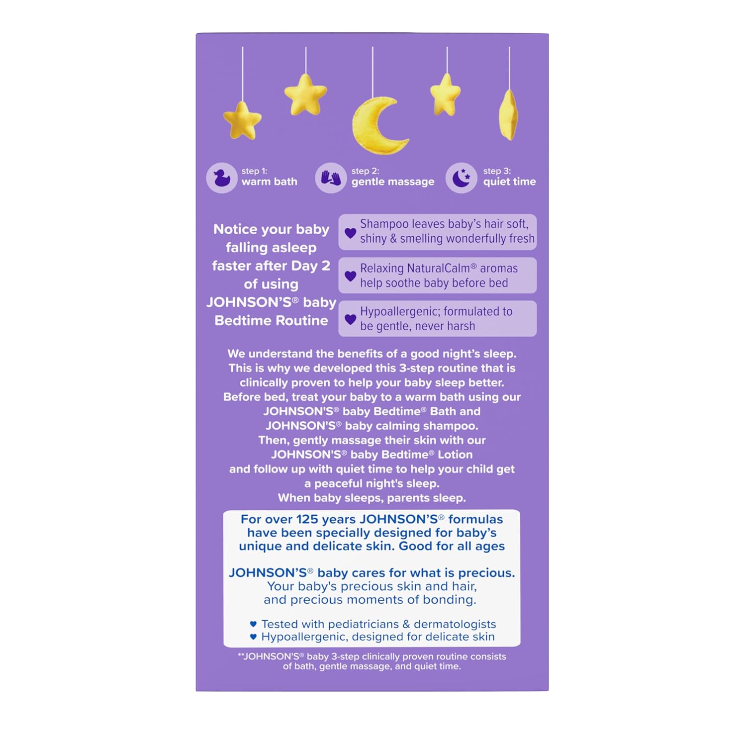 Johnson's Baby Sleepy Time Gift Set with Calming Bedtime Bath, Bedtime Lotion & Calming Shampoo image 6