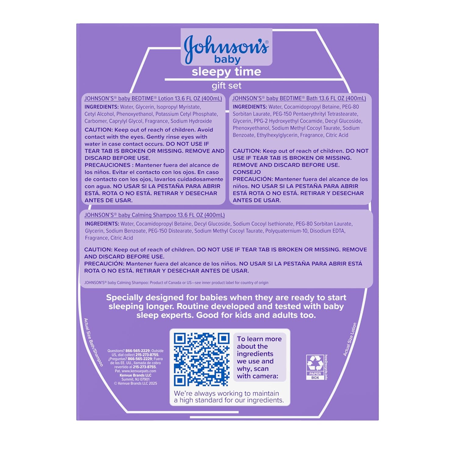 Johnson's Baby Sleepy Time Gift Set with Calming Bedtime Bath, Bedtime Lotion & Calming Shampoo image 7