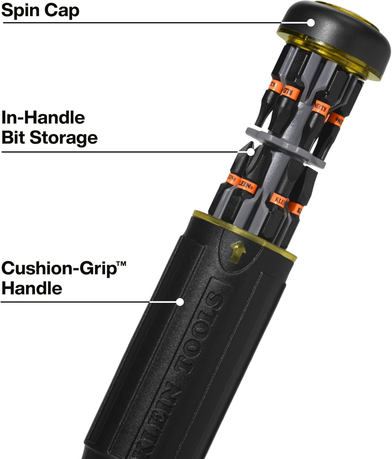 Klein Tools 32303HD Impact Driver Set, 20-in-1 SAE Impact Rated Sockets and Screwdriver Tool with Phillips, Slotted, Square and Torx Tips image 6