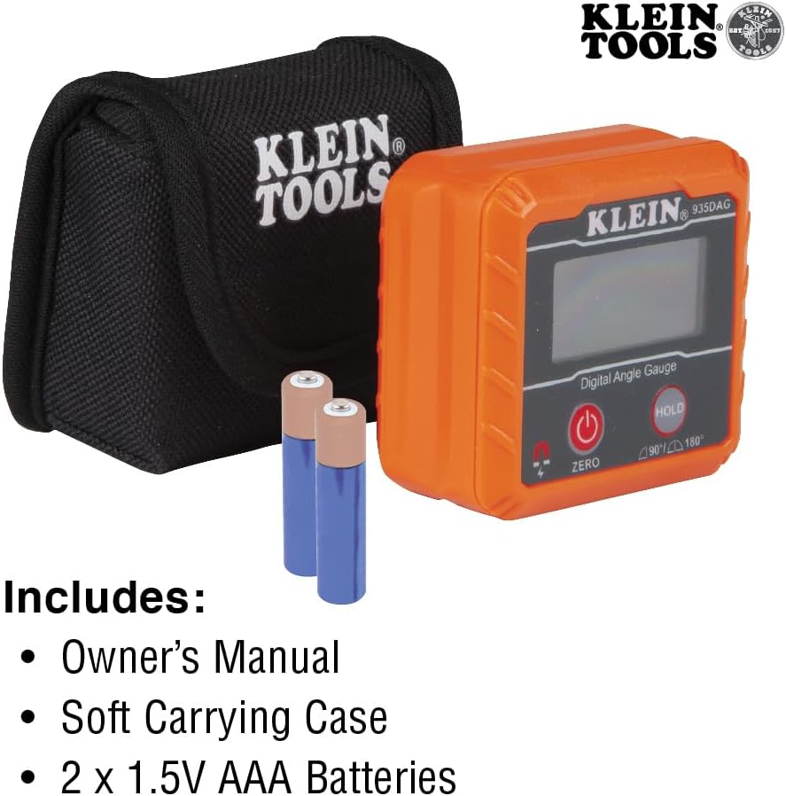 Klein Tools 935DAG Digital Electronic Level and Angle Gauge, Measures 0 - 90 and 0 - 180 Degree Ranges, Measures and Sets Angles image 4