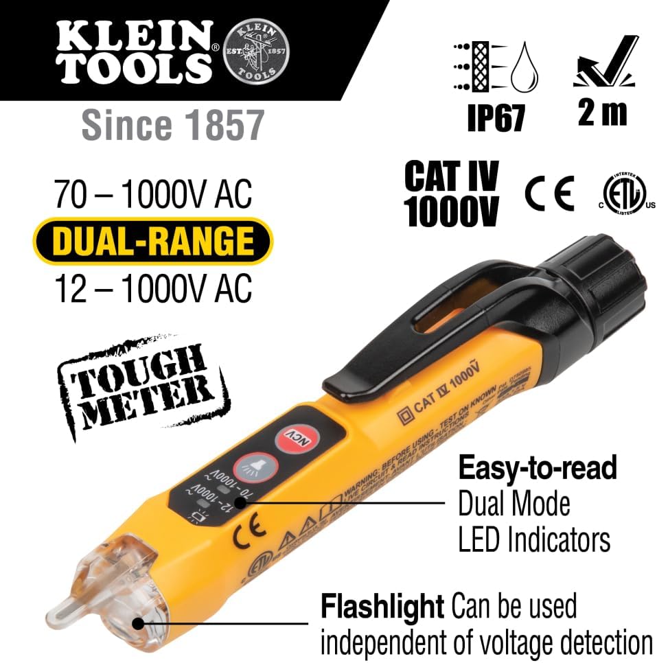 Klein Tools CL320KIT HVAC Kit for HVAC Testing; Digital Clamp Meter, Non-Contact Voltage Tester, and Infrared/Probe Thermometer image 4