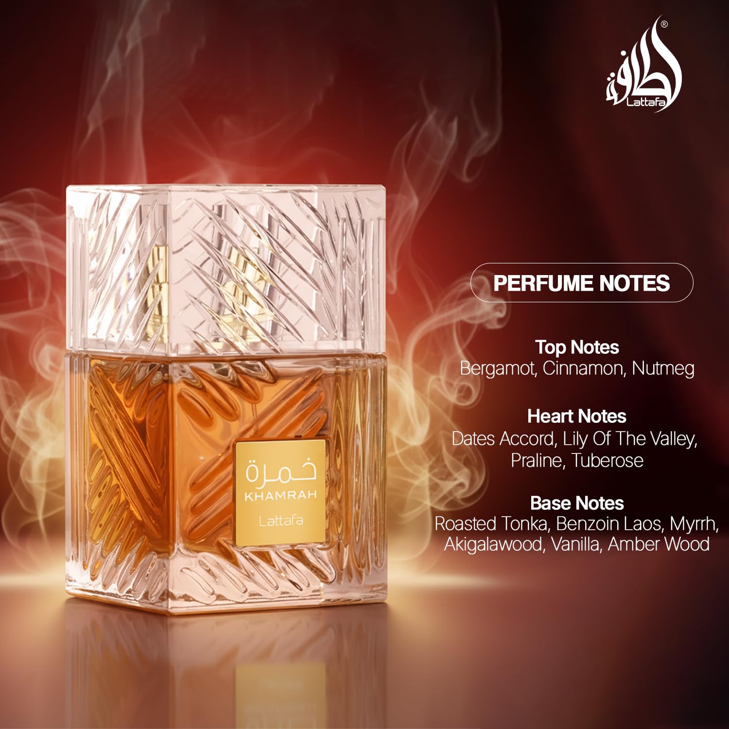 Lattafa Khamrah - Vanilla, Warm Spicy, Amber, Cinnamon - Eau de Parfum Long-Lasting Fragrance for Unisex, 3.40 Ounce / 100 ml image 4