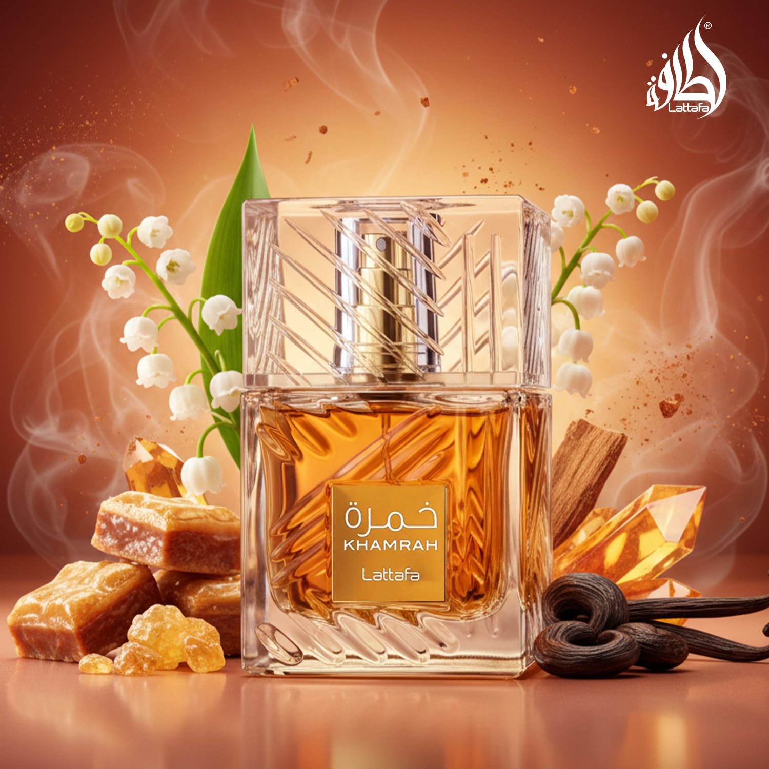Lattafa Khamrah - Vanilla, Warm Spicy, Amber, Cinnamon - Eau de Parfum Long-Lasting Fragrance for Unisex, 3.40 Ounce / 100 ml image 5