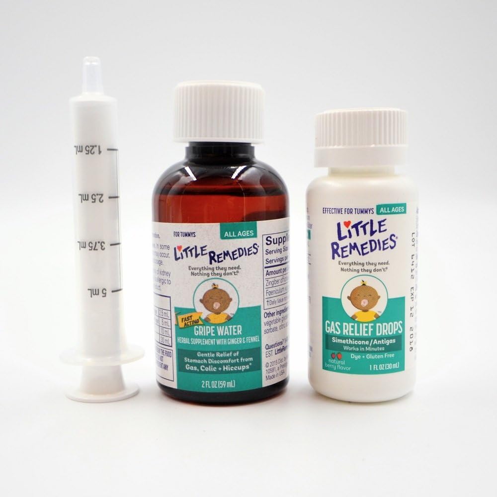 Little Remedies New Baby Essentials Kit with Saline Nasal Spray, Diaper Rash Cream, Gas Relief Drops, Gripe Water & More, Safe for Newborns image 7