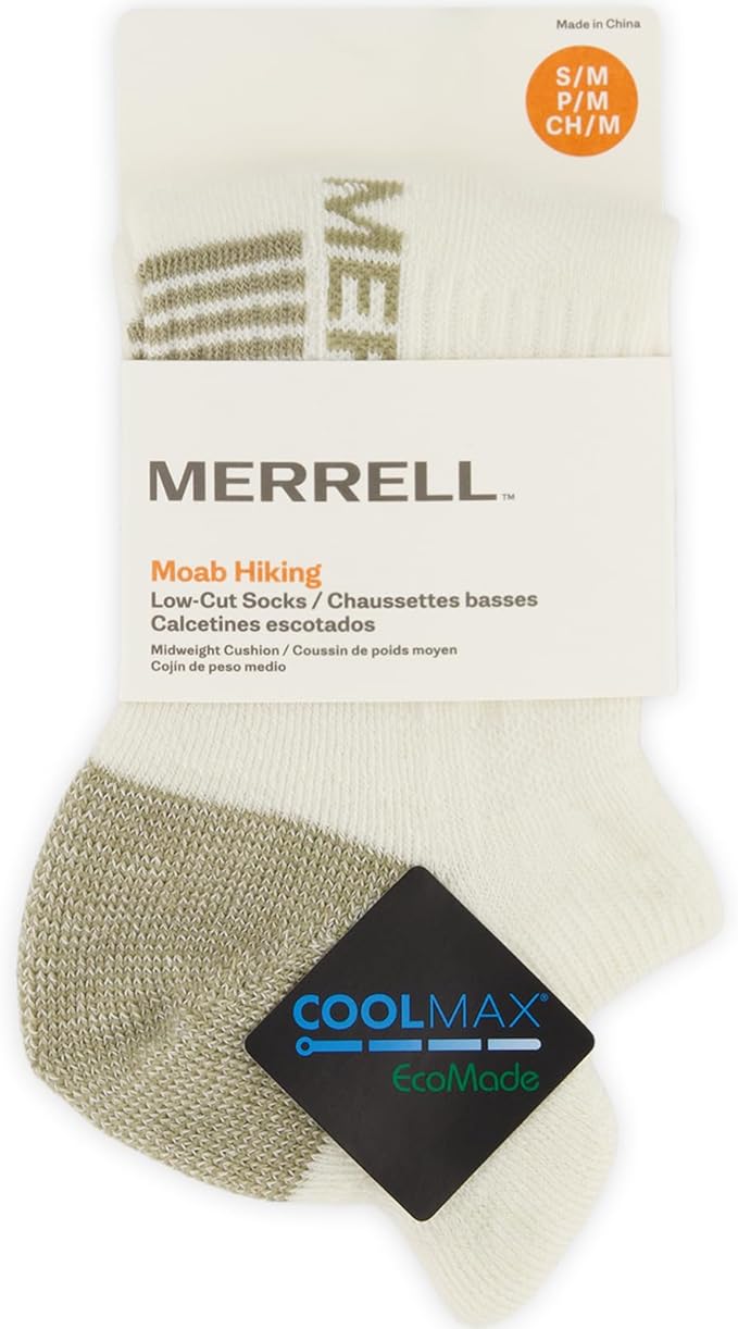Merrell Unisex Moab Hiking Low Cut Socks, Zoned Cushioning Performance With Moisture Management image 3