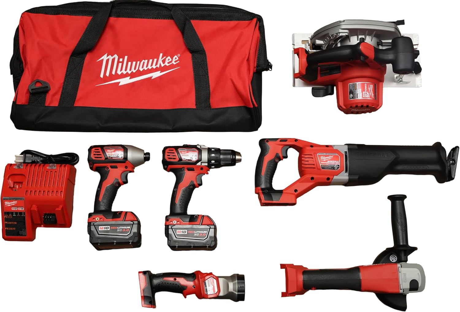 Milwaukee M18 Cordless LITHIUM-ION 6-Tool Combo Kit (2696-26) image 2