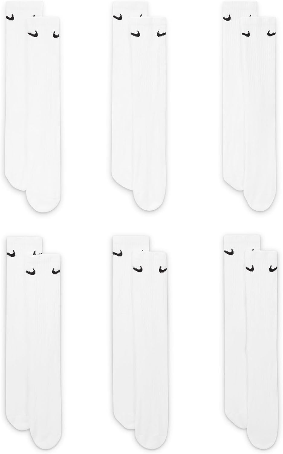 Nike Unisex Adult Everyday Cushioned Training Crew Socks (6-Pack) | Mens and Womens image 3