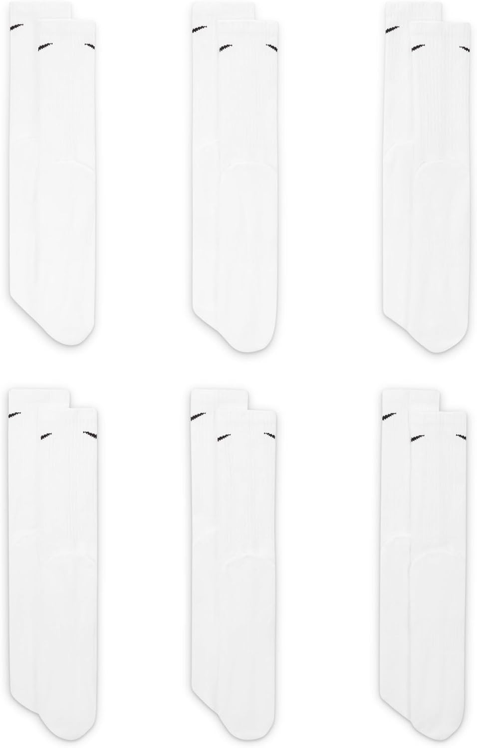 Nike Unisex Adult Everyday Cushioned Training Crew Socks (6-Pack) | Mens and Womens image 4