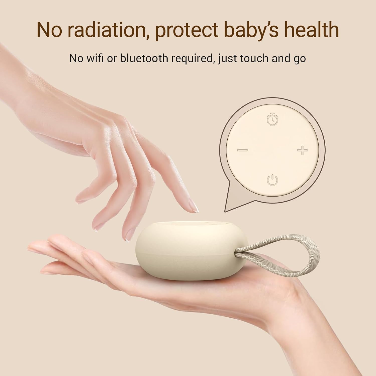 Portable Baby Sound Machine [White Noise for Babies Kids Adults][Timer Function][12 Soothing Sounds][Sleep Soother] 15 Hours Battery Life, Travel,Registry,Gifts,Shower,Clips on Baby Stroller image 6