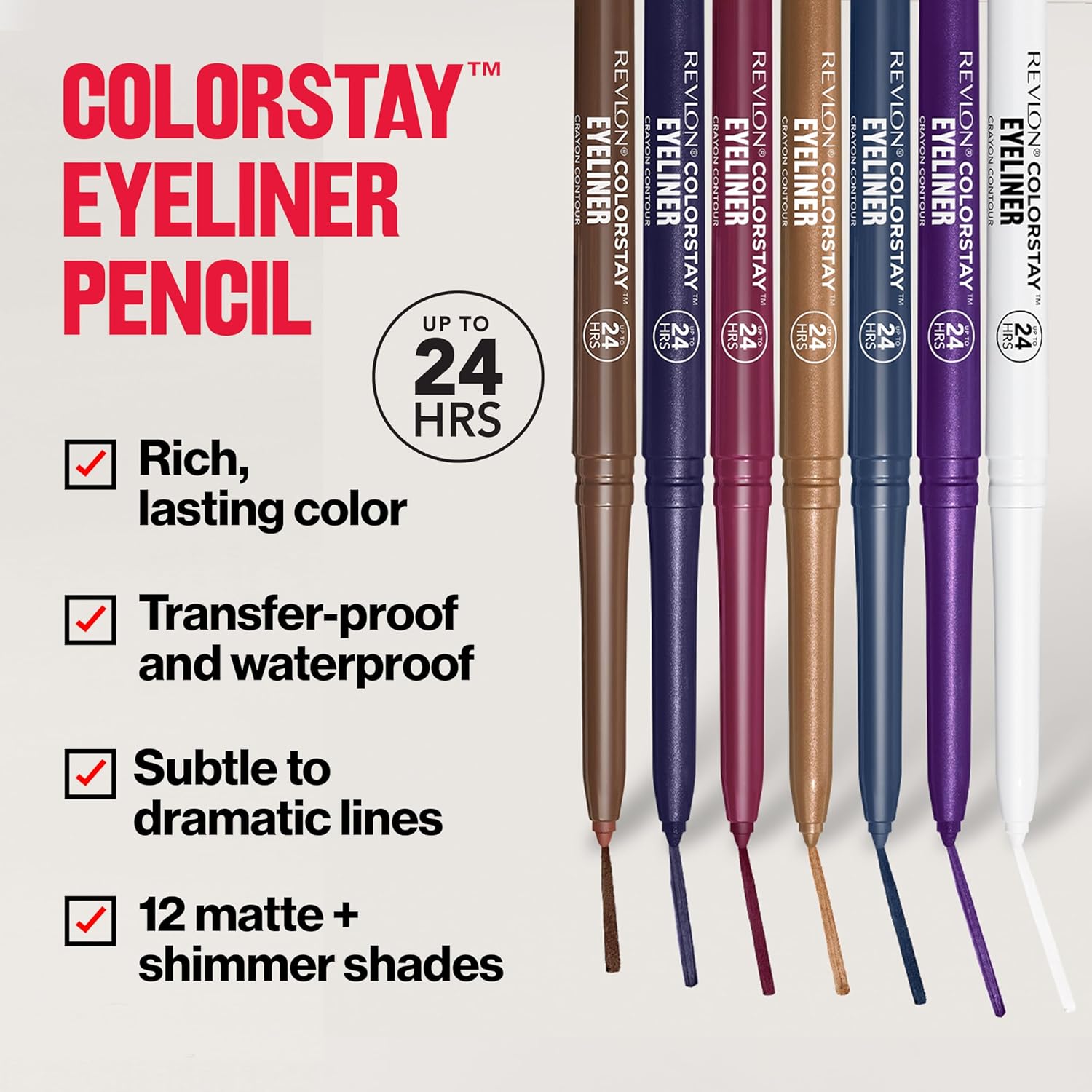 Revlon ColorStay Pencil Waterproof Eyeliner, Smudge-Proof, Eye Makeup with Built-In Sharpener, 202 Black Brown, 0.01 oz image 3