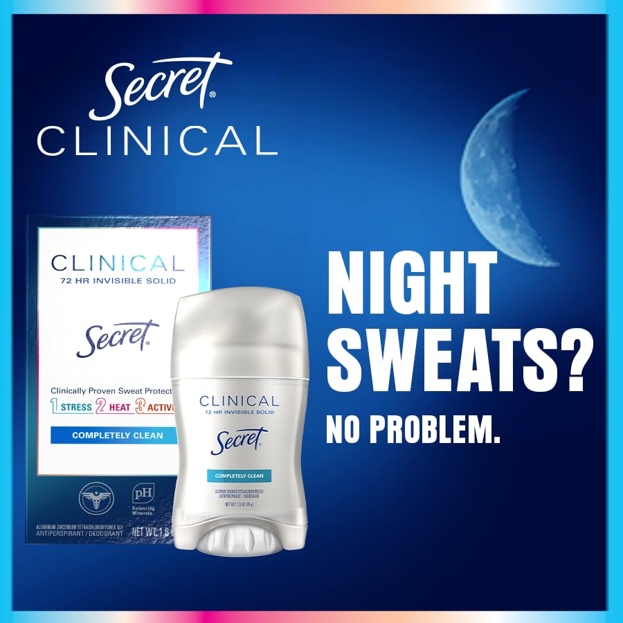 Secret Clinical Strength Antiperspirant Deodorant for Women, Stress Response, 3X Stress Protection, 72hr Sweat & Odor Protection, PH Balancing Minerals, Clear Gel, 1.6 oz image 5